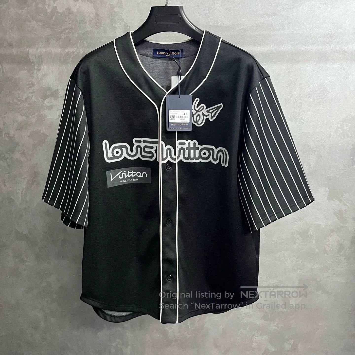 Louis Vuitton Louis Vuitton Black Printed Baseball Shirt. Size US L / EU 52-54 / 3 - 1 Thumbnail