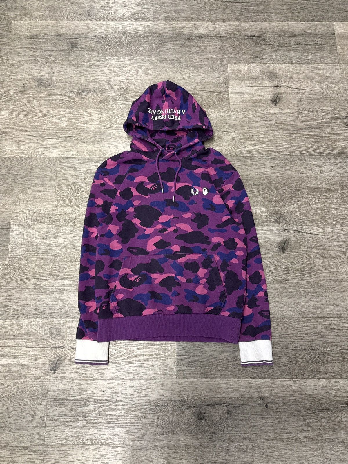 Bape × Fred Perry Bape Fred perry purple camo hood Size US L / EU 52-54 / 3 - 1 Thumbnail