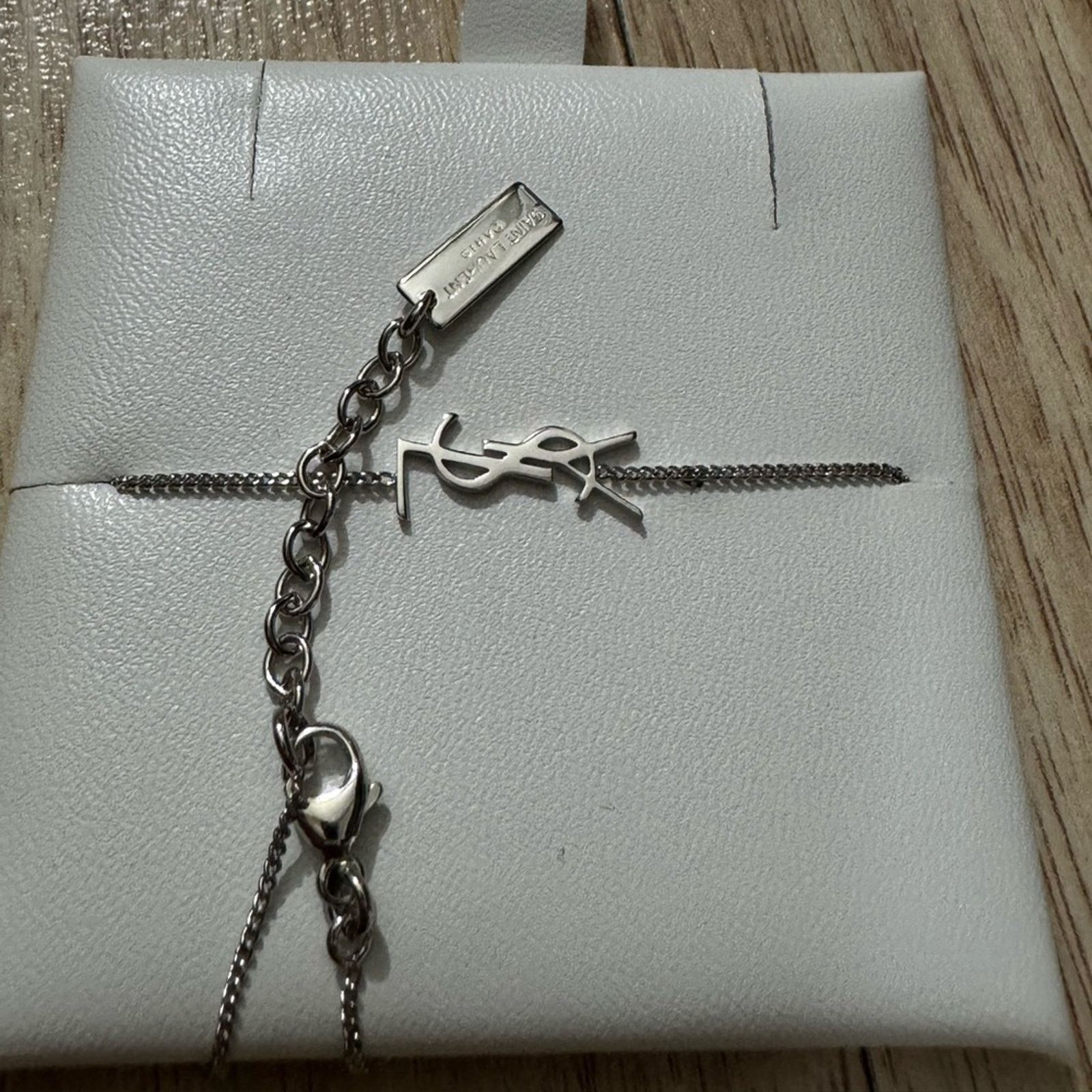 Yves Saint Laurent Silver Cassandre charm YSL bracelet Size ONE SIZE - 6 Thumbnail