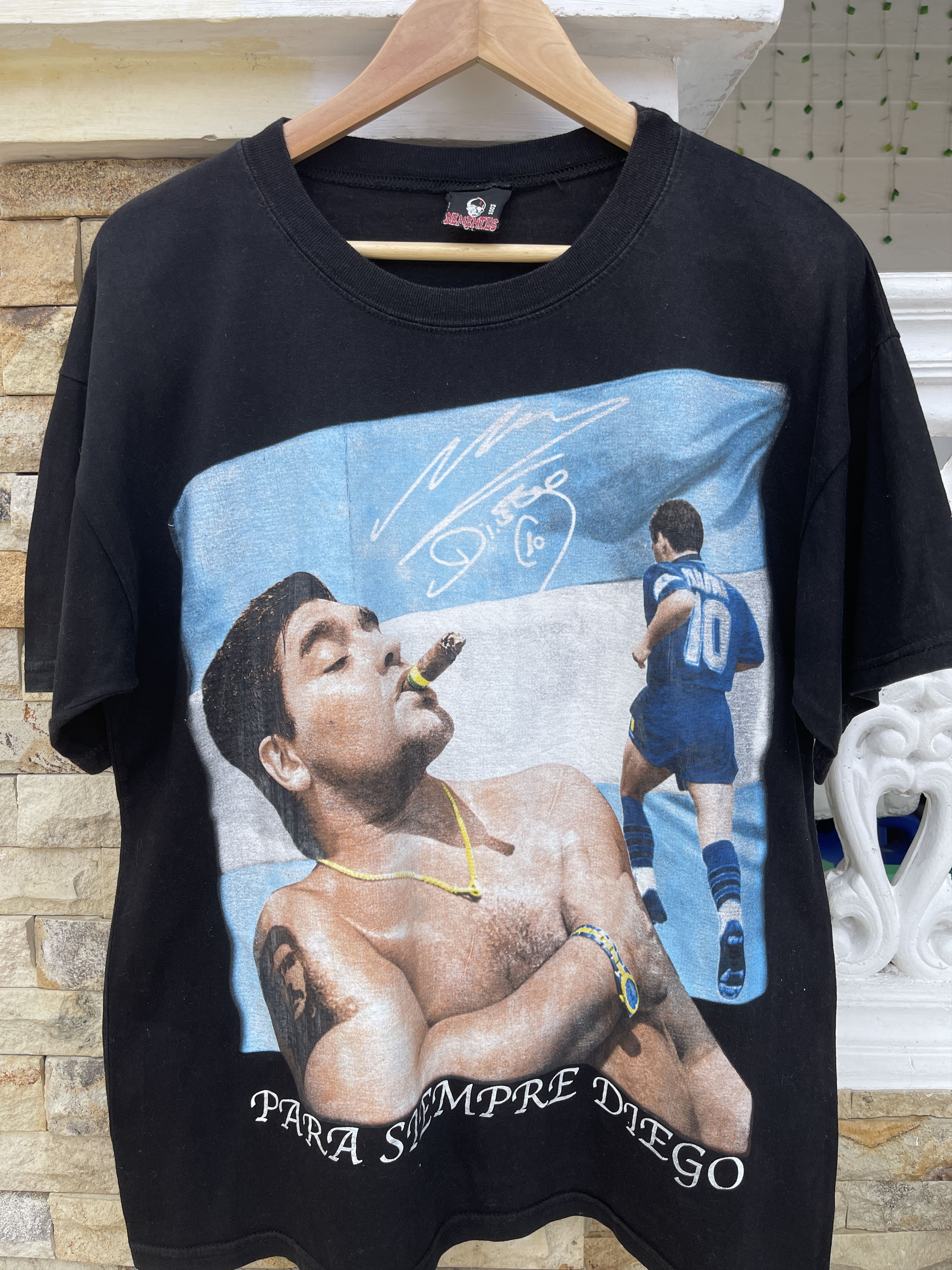 Rap Tees Last Drop🔥Rare🔥Vtg Diego Maradona Bootleg Rap Tees T-Shirt Size US L / EU 52-54 / 3 - 2 Thumbnail