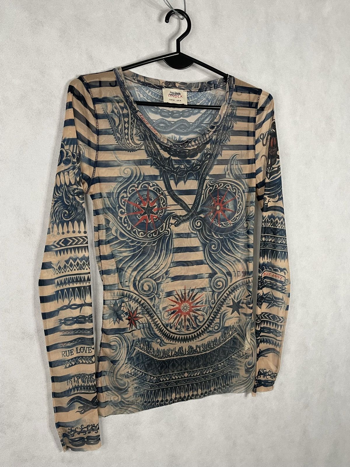 Jean Paul Gaultier × Vintage Jean Paul Gaultier JPG Lindex Vintage Mesh Long Sleeve Top Size M / US 6-8 / IT 42-44 - 3 Thumbnail