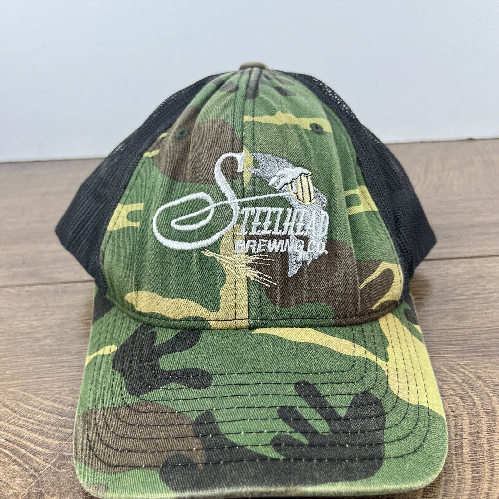 Other Steelhead Brewing Hat Adjustable Hat Camo Adjustable Hat Gre Size ONE SIZE - 4 Thumbnail