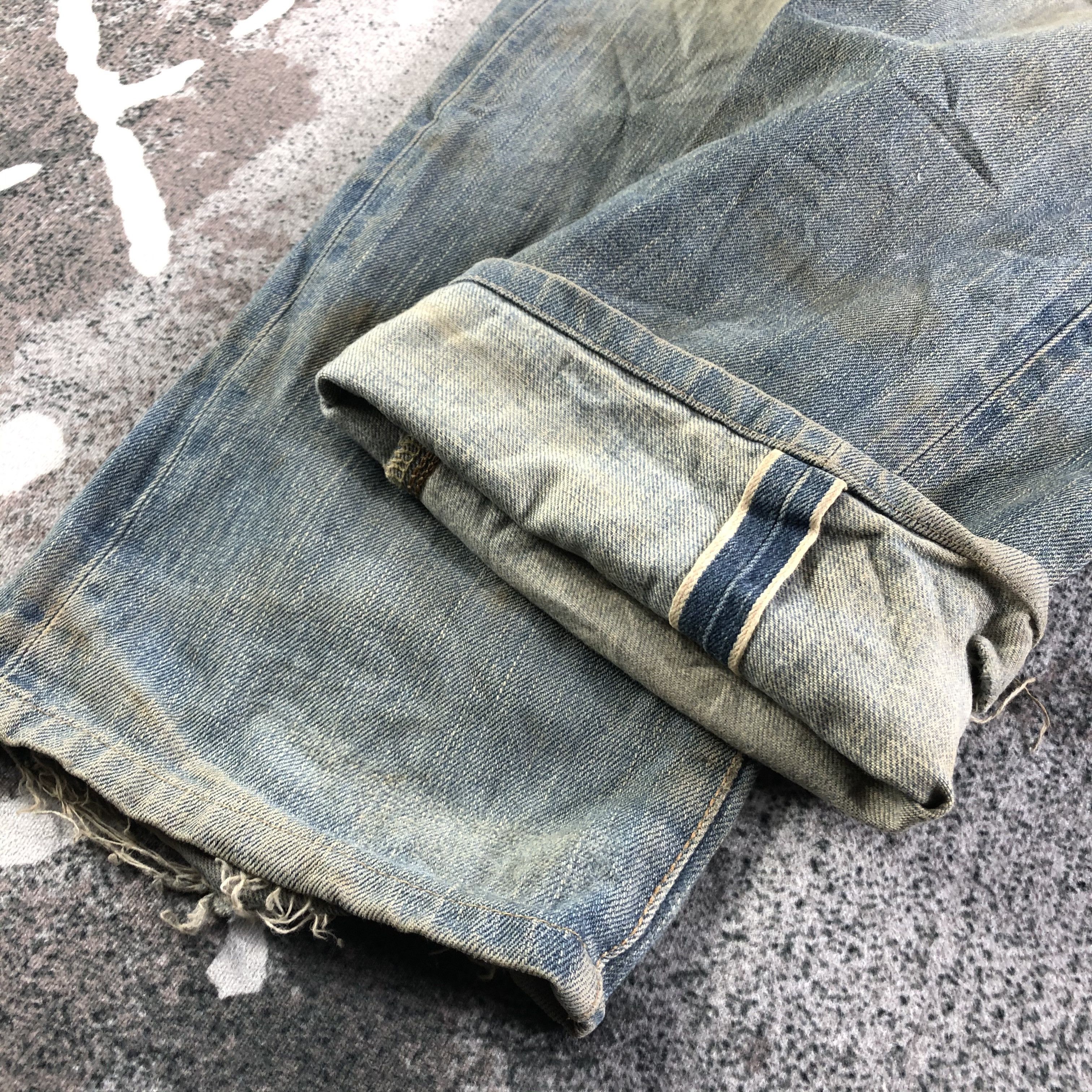 Edwin Vintage Edwin Selvedge Jeans Distressed Redline Denim KJ3005 Size US 29 - 7 Thumbnail