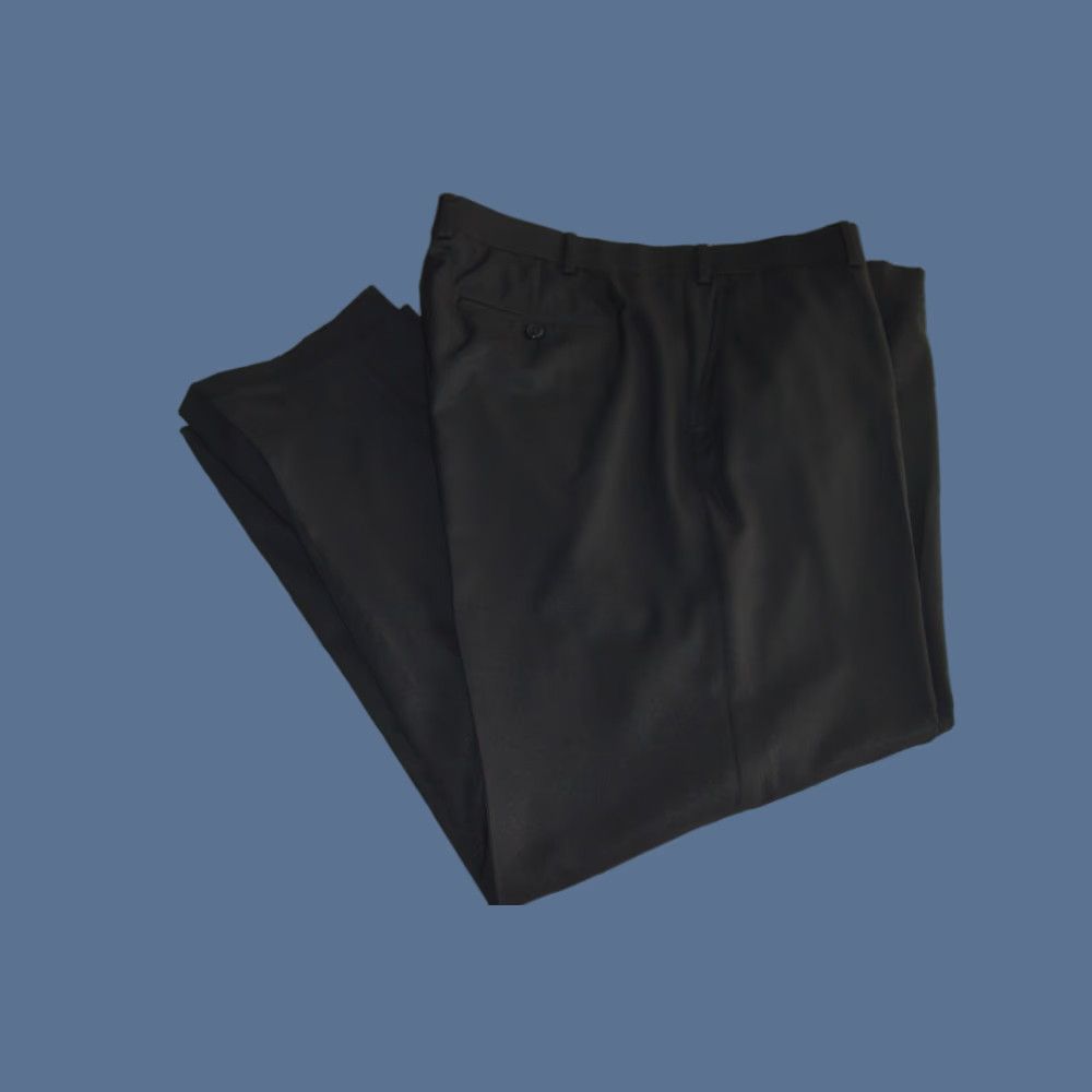 Hart Schaffner Marx Hart Schaffner Marx Pants 42x29 Black State Street Wool/Polyester Dress Pants Men Regular 42 in Black City College Preppy Wedding 90s Mens Size US 42 / EU 58 - 1 Thumbnail