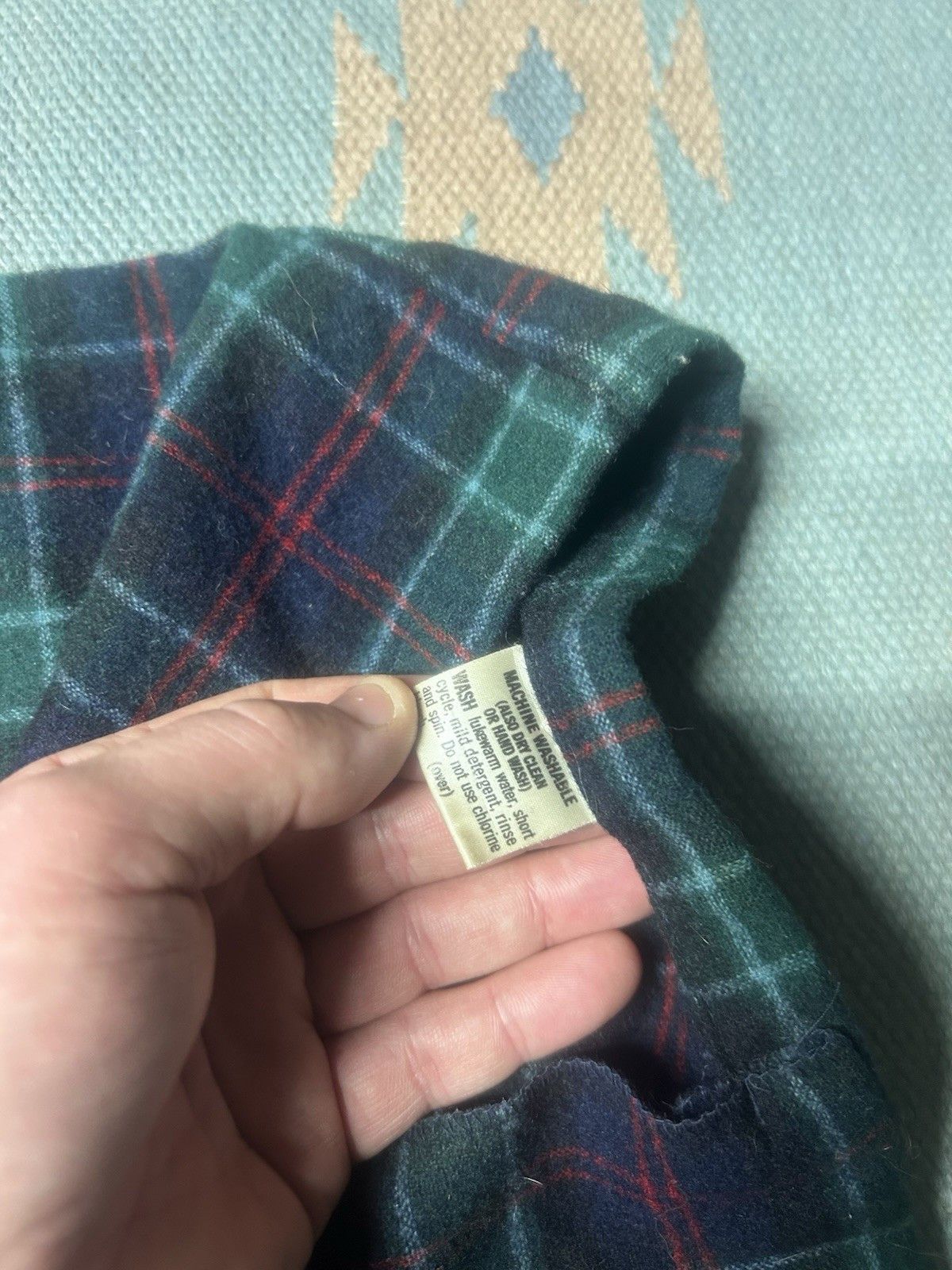 Vintage 60s Pendleton wool board shirt loop collar plaid M