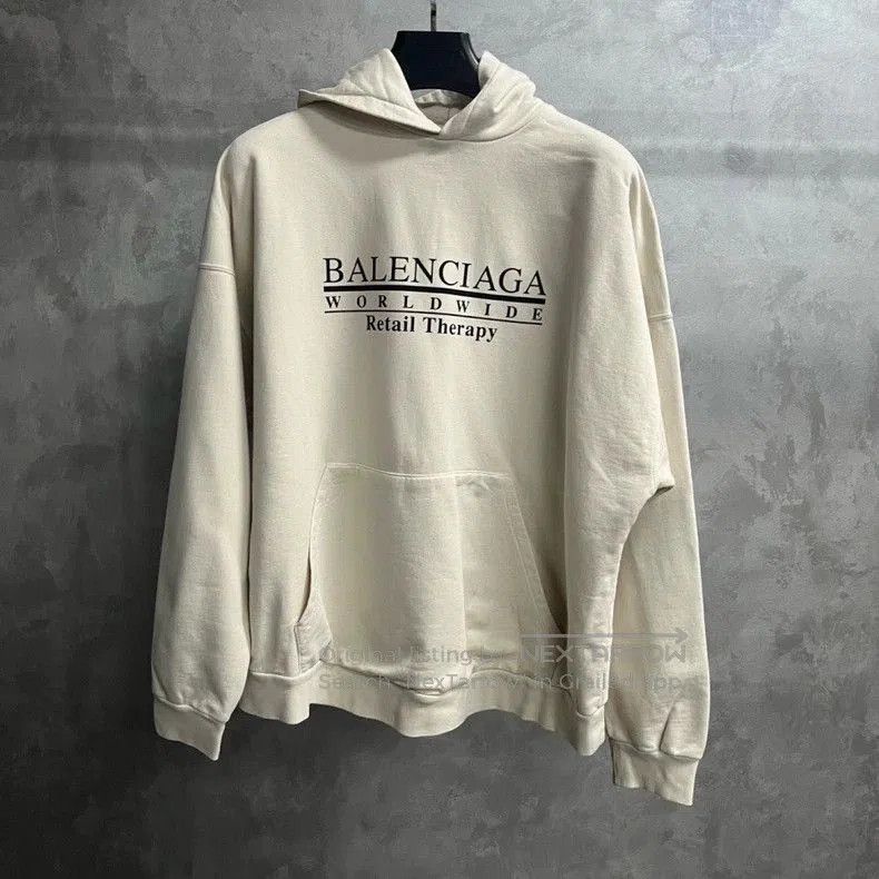 Balenciaga Balenciaga Beige Logo Print Hoodie. Size US XS / EU 42 / 0 - 1 Thumbnail