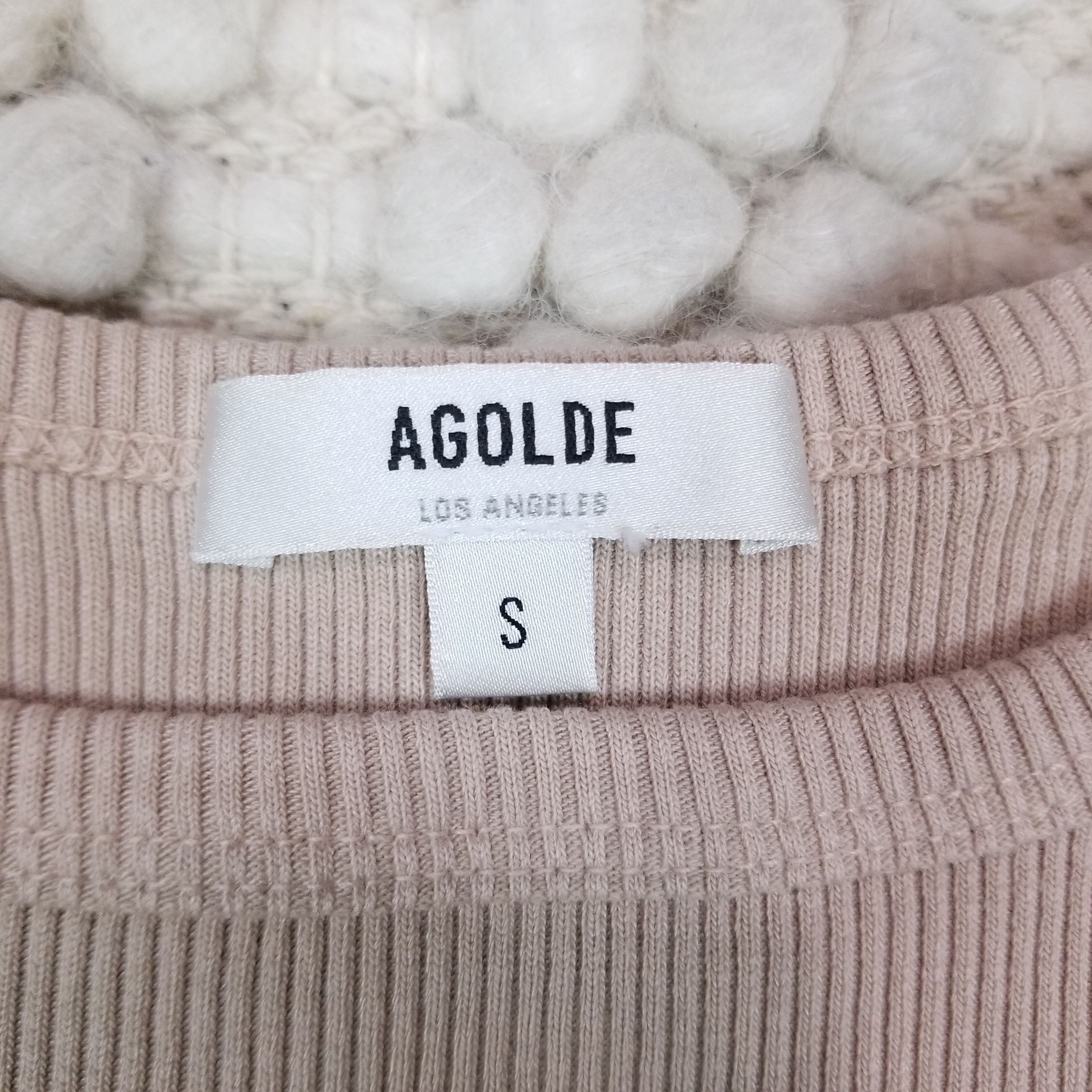 Agolde Rib Tank Latte Sz Small Size S / US 4 / IT 40 - 6 Thumbnail