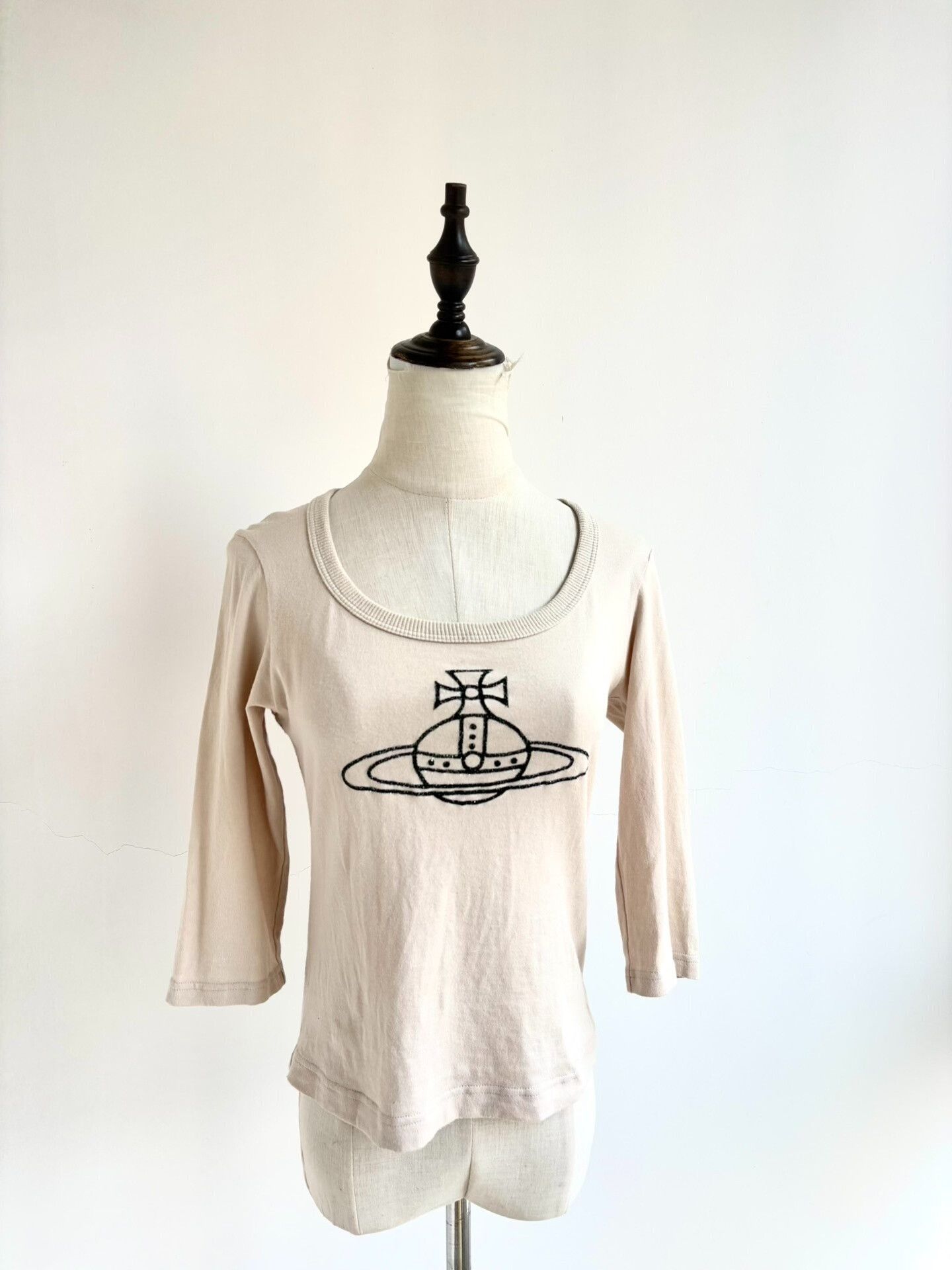 Vivienne Westwood White Top with 3/4 Sleeves