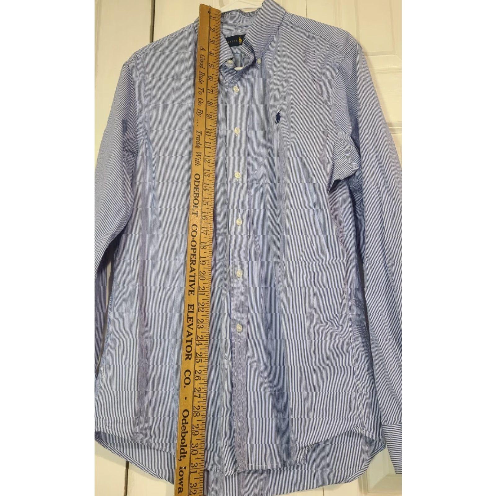 Ralph Lauren Ralph Lauren Blue Stripe Button-Down Long Sleeve Shirt Large Cotton Shirt Mens Regular L Blue Stripe Button-Up Collared Casual Vintage: No Size US L / EU 52-54 / 3 - 6 Thumbnail