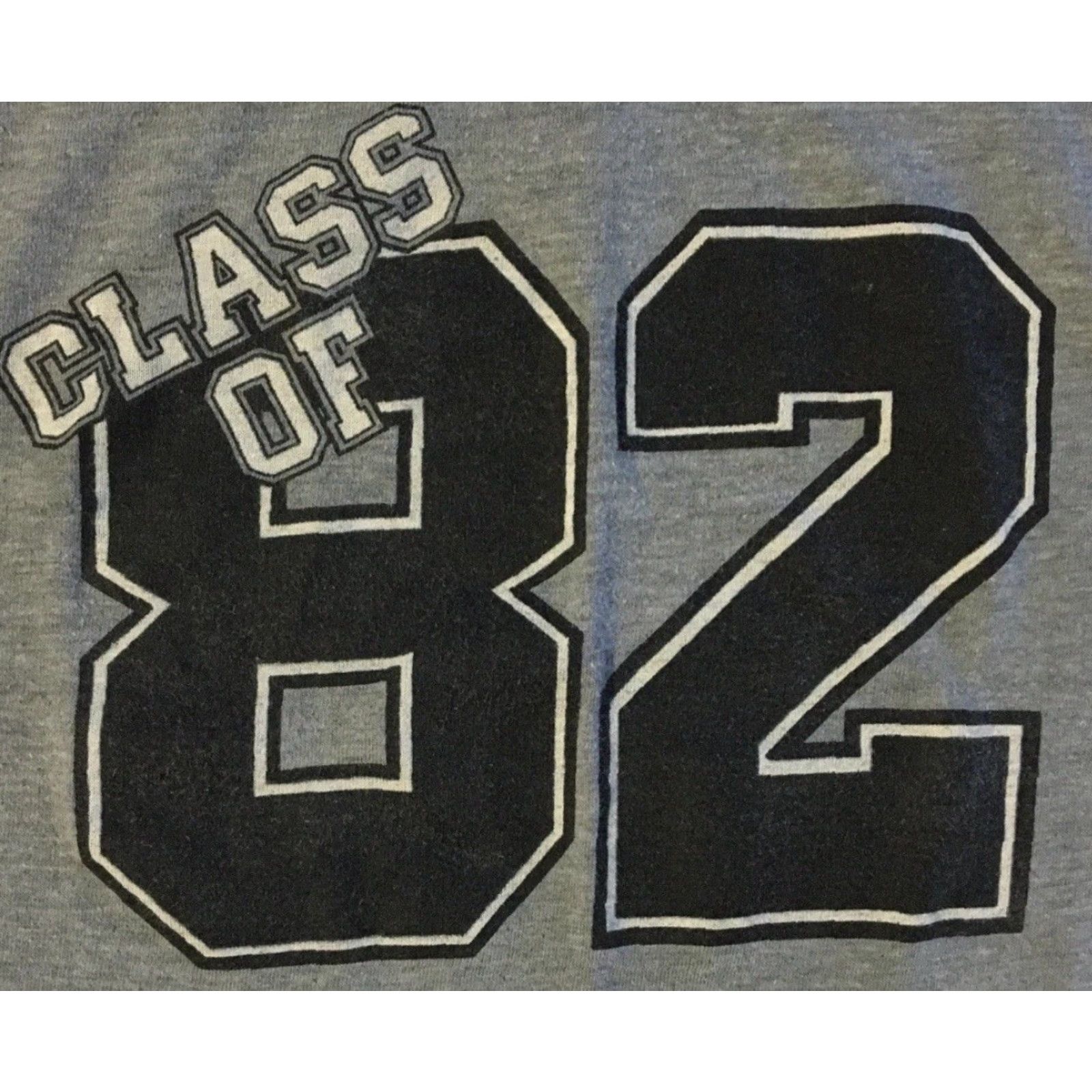 Vintage VINTAGE 80s Class Of 82 Faded Striped Jersey Shirt M Gray USA Football School Track PE Grunge Shirt Mens Size US M / EU 48-50 / 2 - 2 Thumbnail