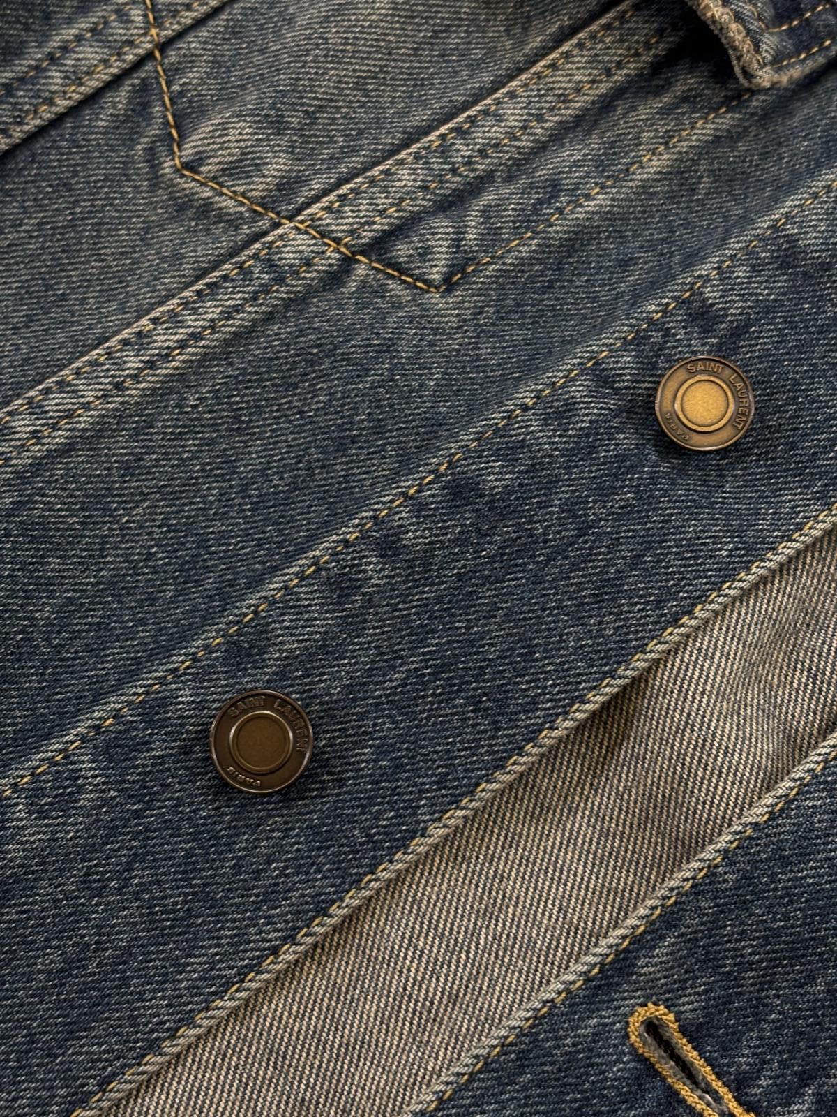Saint Laurent Paris Saint Laurent Paris rust Denim Jacket Size US S / EU 44-46 / 1 - 5 Thumbnail