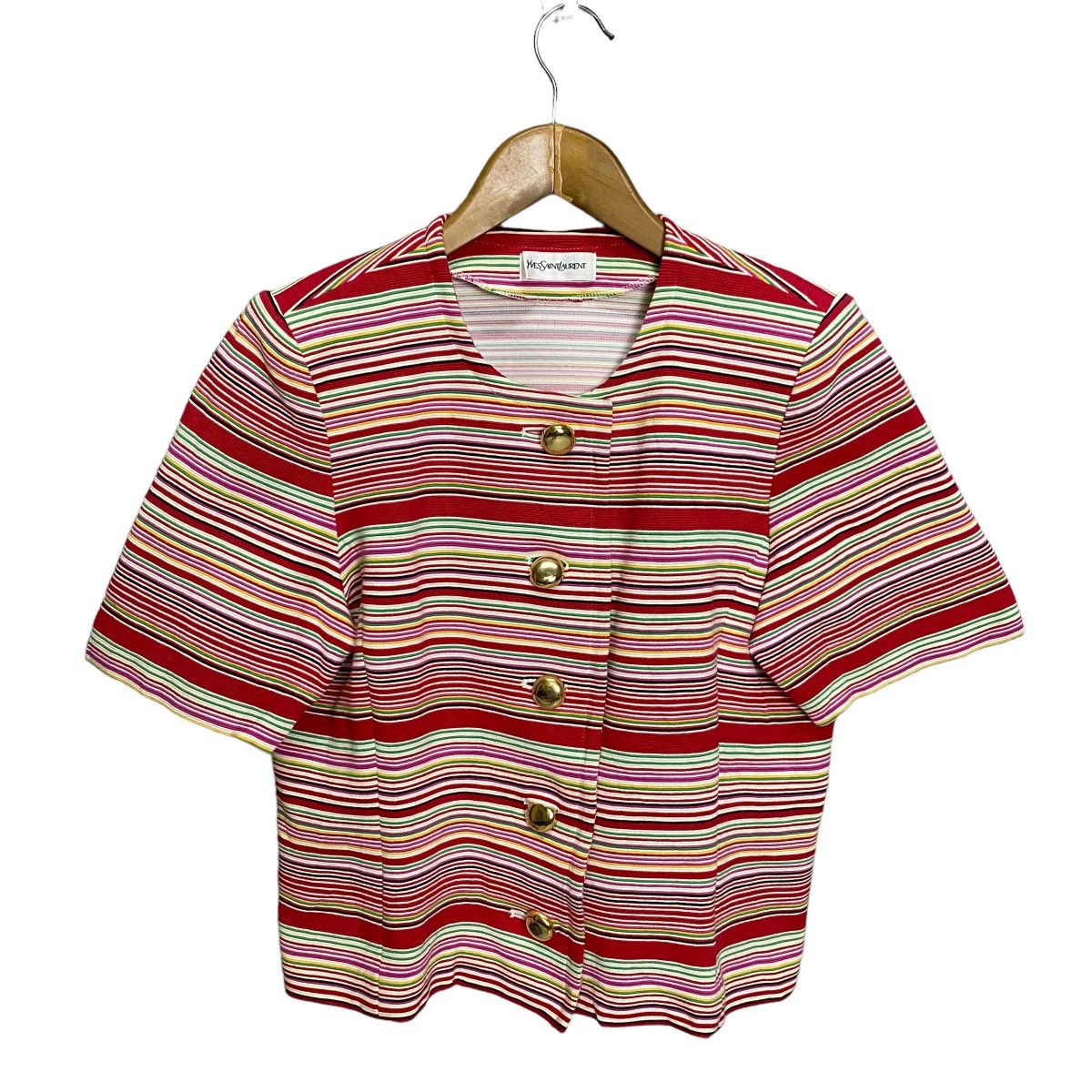 Yves Saint Laurent vintage striped button dress