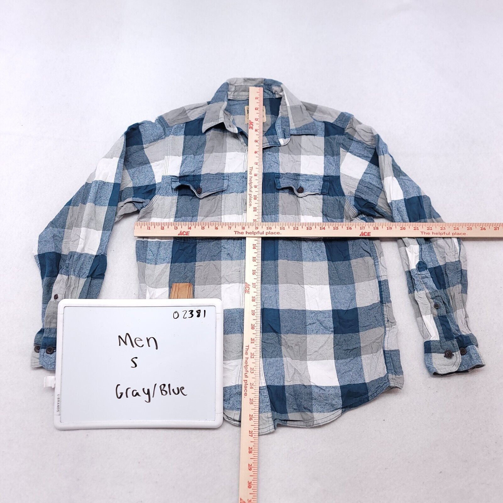Redhead RedHead Gingham Flannel Button Up Shirt Mens Size S White Size US S / EU 44-46 / 1 - 6 Thumbnail