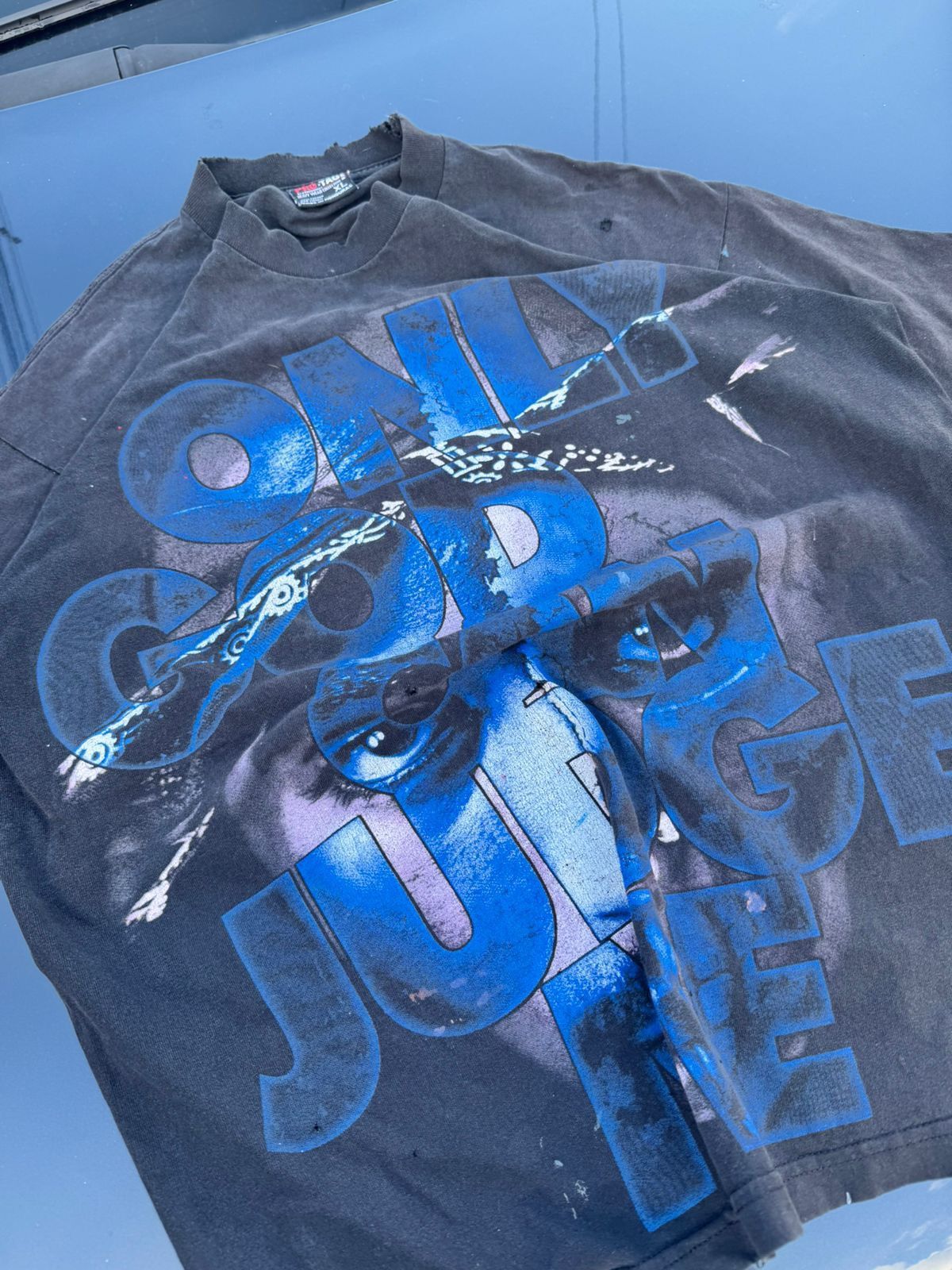 Rap Tees × Vintage Vintage Tupac Shakur 2Pac faded & distressed rare tee Size US L / EU 52-54 / 3 - 6 Thumbnail