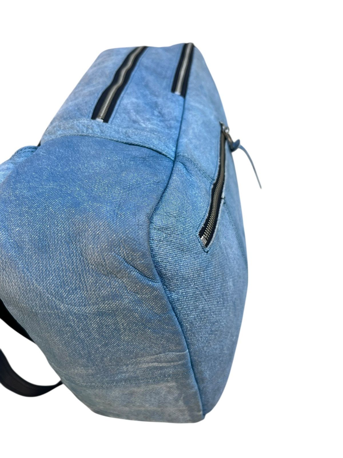 Leather DECADE Japan Patina Leather Backpack Bag Denim Design Size ONE SIZE - 15 Thumbnail