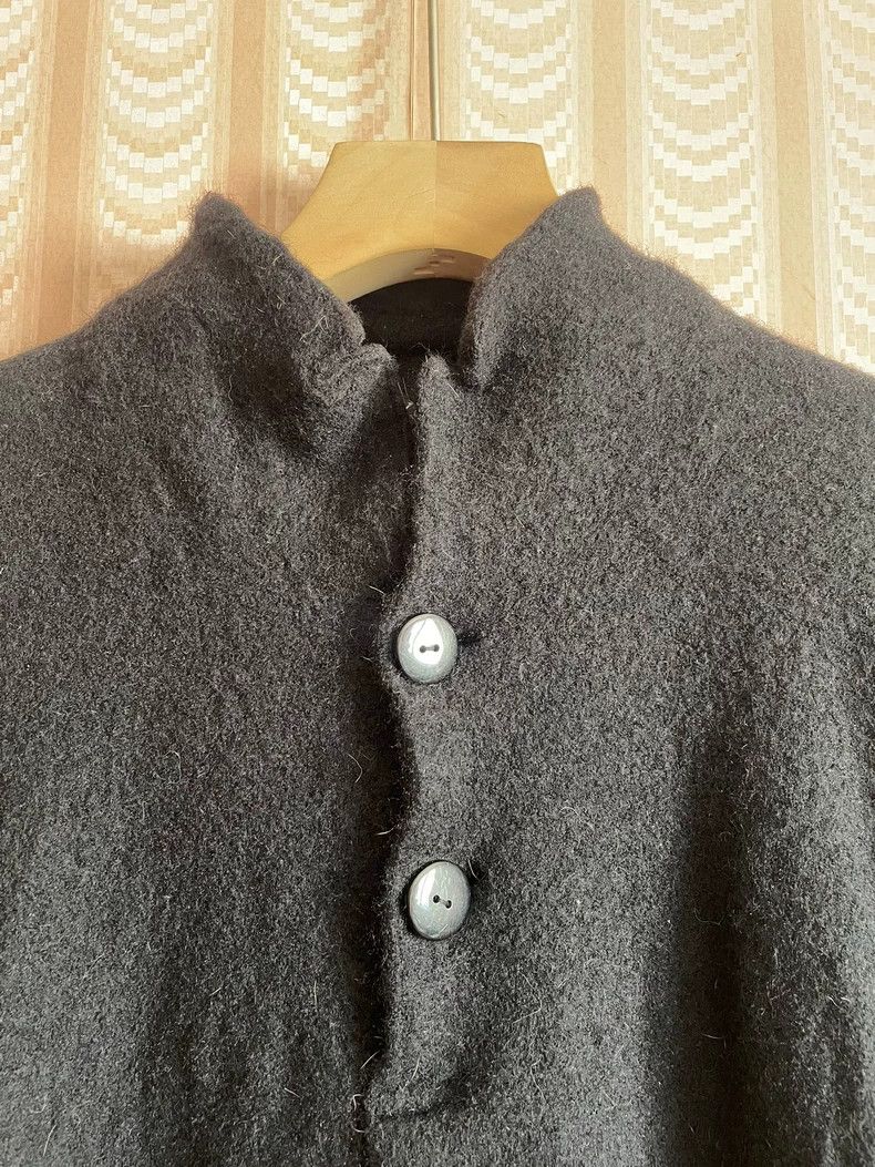 Y's Y's Black Compression Wool Dress Size ONE SIZE - 4 Thumbnail