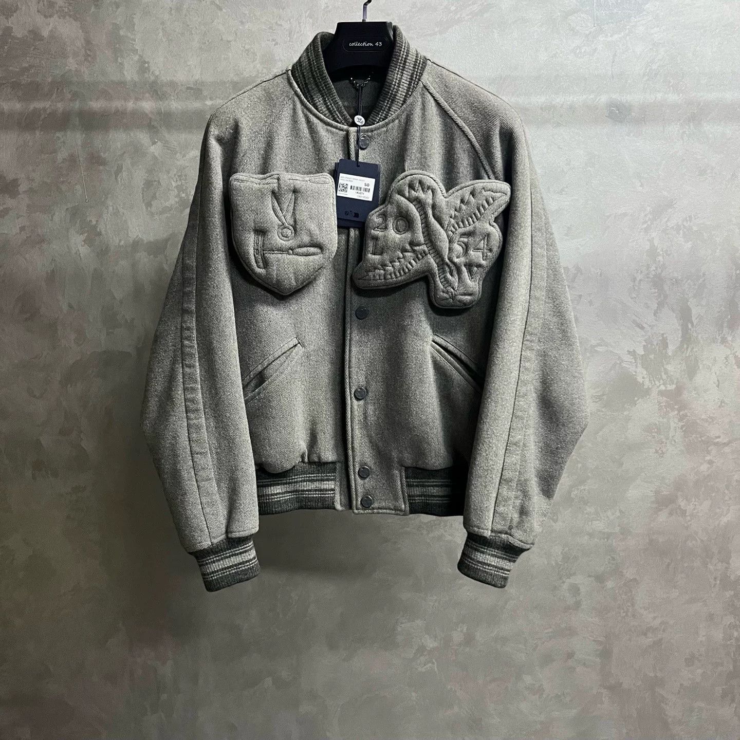 Louis Vuitton Louis Vuitton Gray Padded Baseball Collar Jacket Size US M / EU 48-50 / 2 - 1 Thumbnail