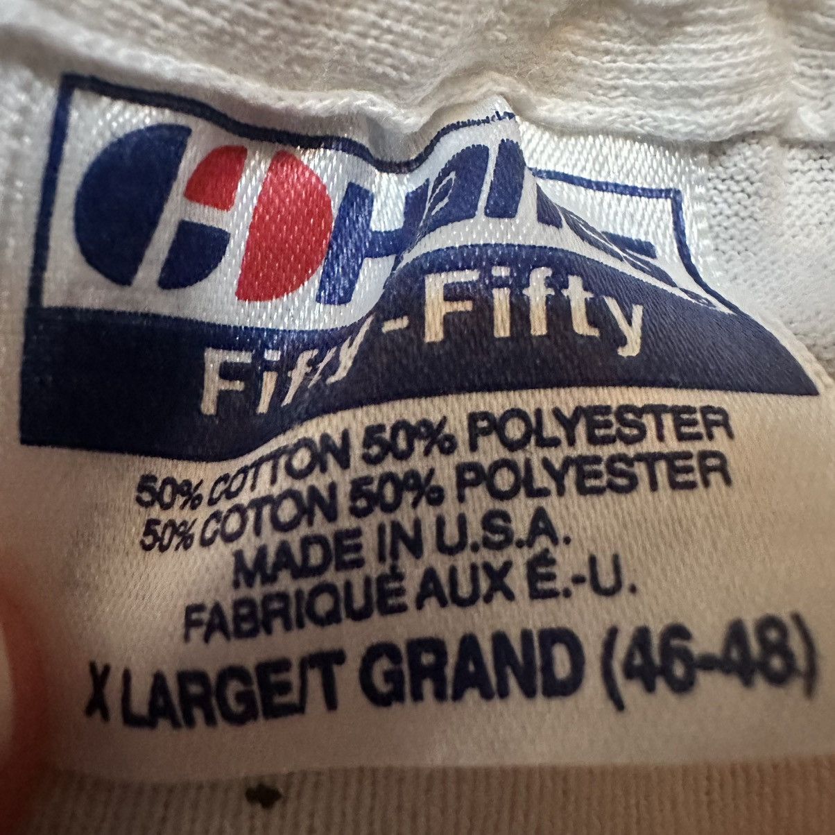 Hanes Vintage 90s Hanes 50/50 Single Stitch American Flag Shirt Size US XL / EU 56 / 4 - 6 Thumbnail