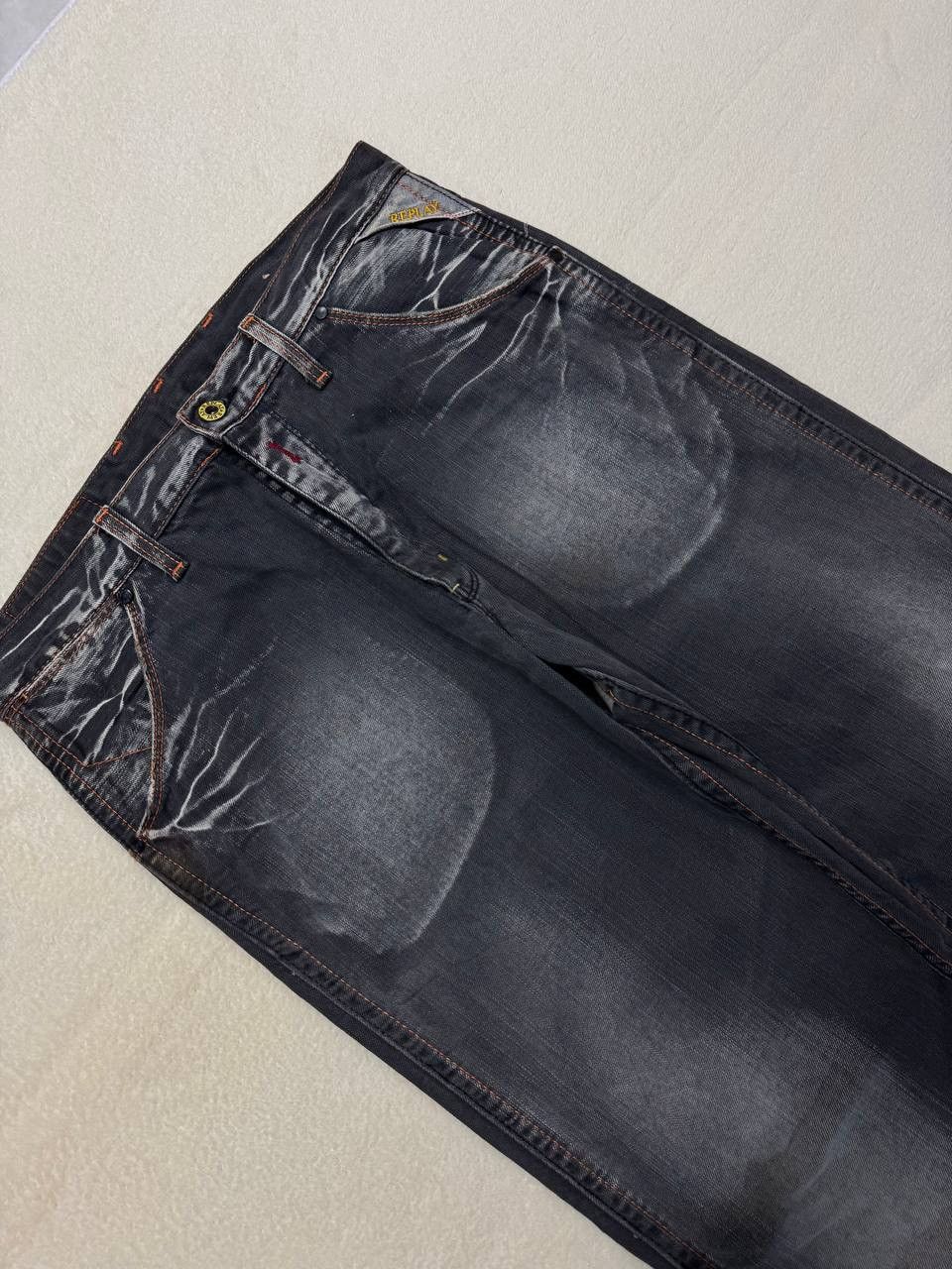 Japanese Brand SICK Vintage Replay Smoke Washed Style Distressed Denim Jean Size US 31 - 6 Thumbnail