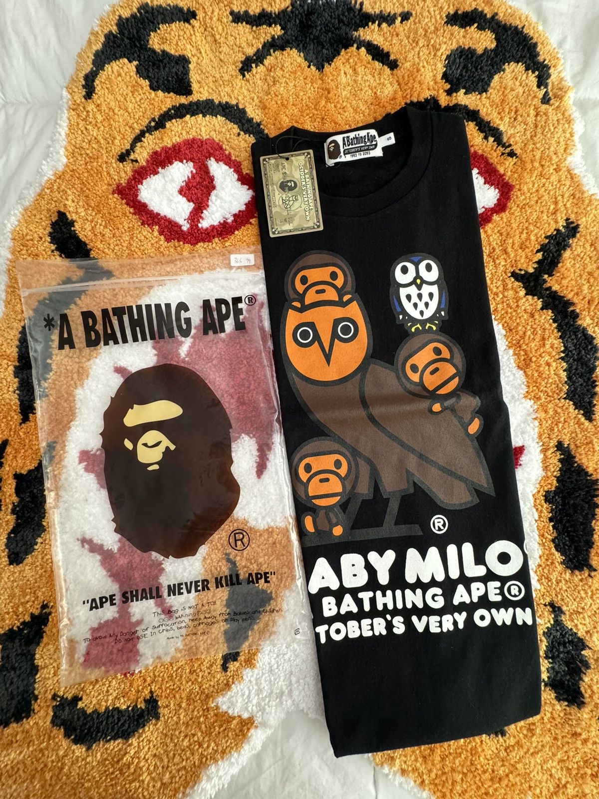 A Bathing Ape × NY Yankees Tシャツ 未使用品 アベイシングエイプ A BATHING APE Mitchell & Ness