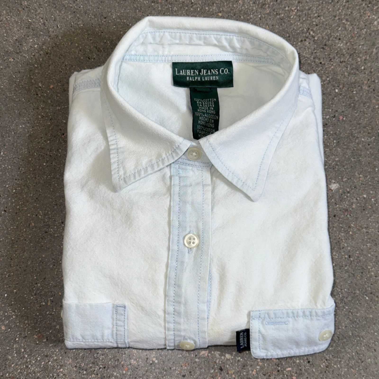 Lauren Ralph Lauren Vtg Ralph Lauren LRL Lt Blue Western Shirt Sz M Hong Kong Size US M / EU 48-50 / 2 - 15 Thumbnail