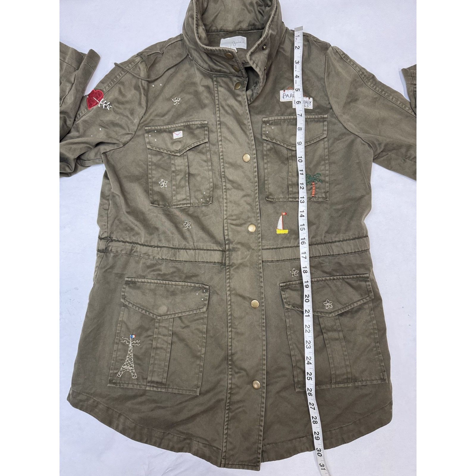 Joie Joie Iban Patchwork Military Utility Jacket Paris France XS Size XS / US 0-2 / IT 36-38 - 5 Thumbnail