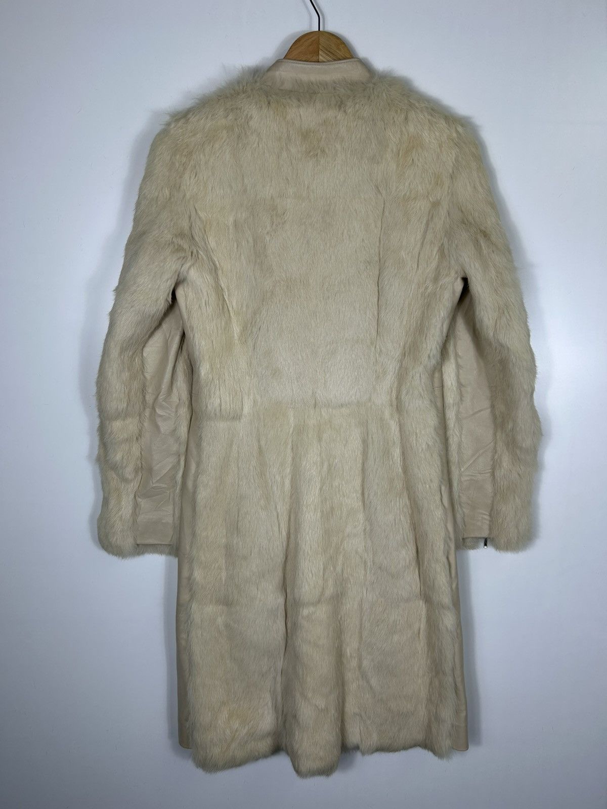 Sagafurs 🔥 Ines Et Marechal Rabbit Fur Real Leather Long Jacket Size S / US 4 / IT 40 - 18 Thumbnail