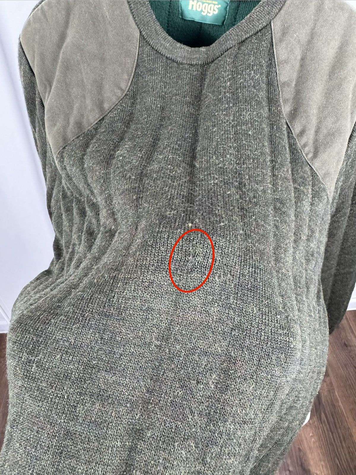 Other Hoggs Quiltknit Wool Hunting Sweater Padded Elbow Shoulder L Size US L / EU 52-54 / 3 - 6 Thumbnail
