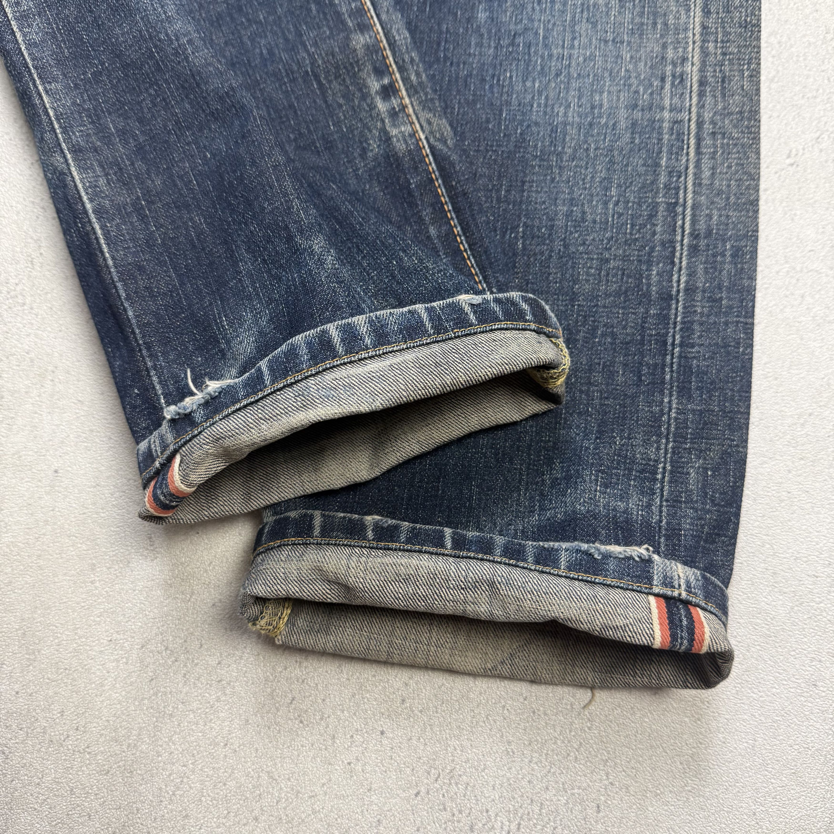 Edwin Vintage Edwin 505zxx Selvedge Distressed Denim Size US 31 - 7 Thumbnail