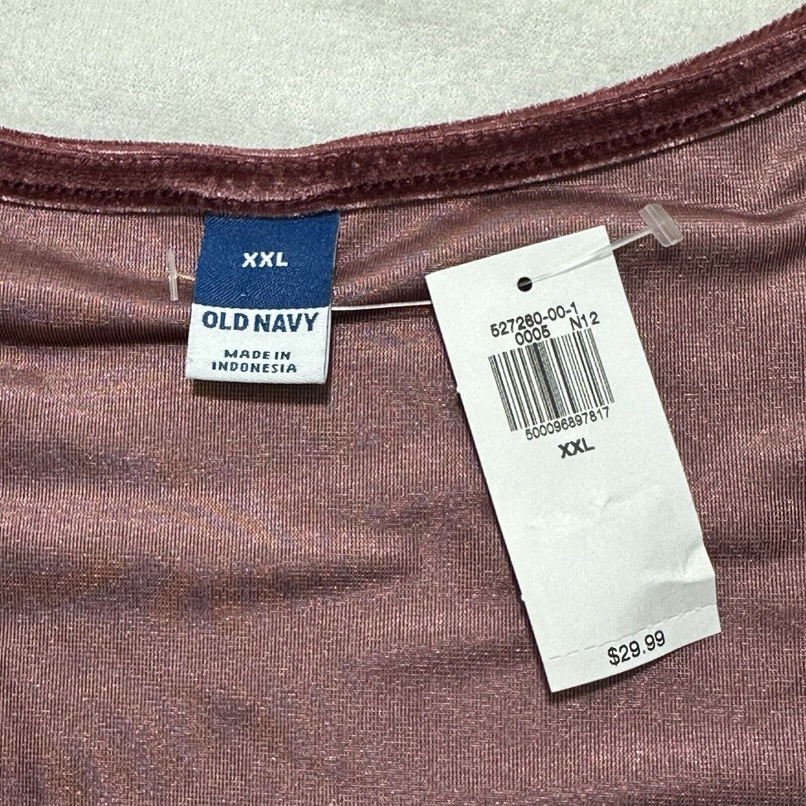 Old Navy Old Navy XXL Pink Velour Square Neck Long Sleeve Bodysuit Size XXL / US 16-18 / IT 52-54 - 3 Thumbnail