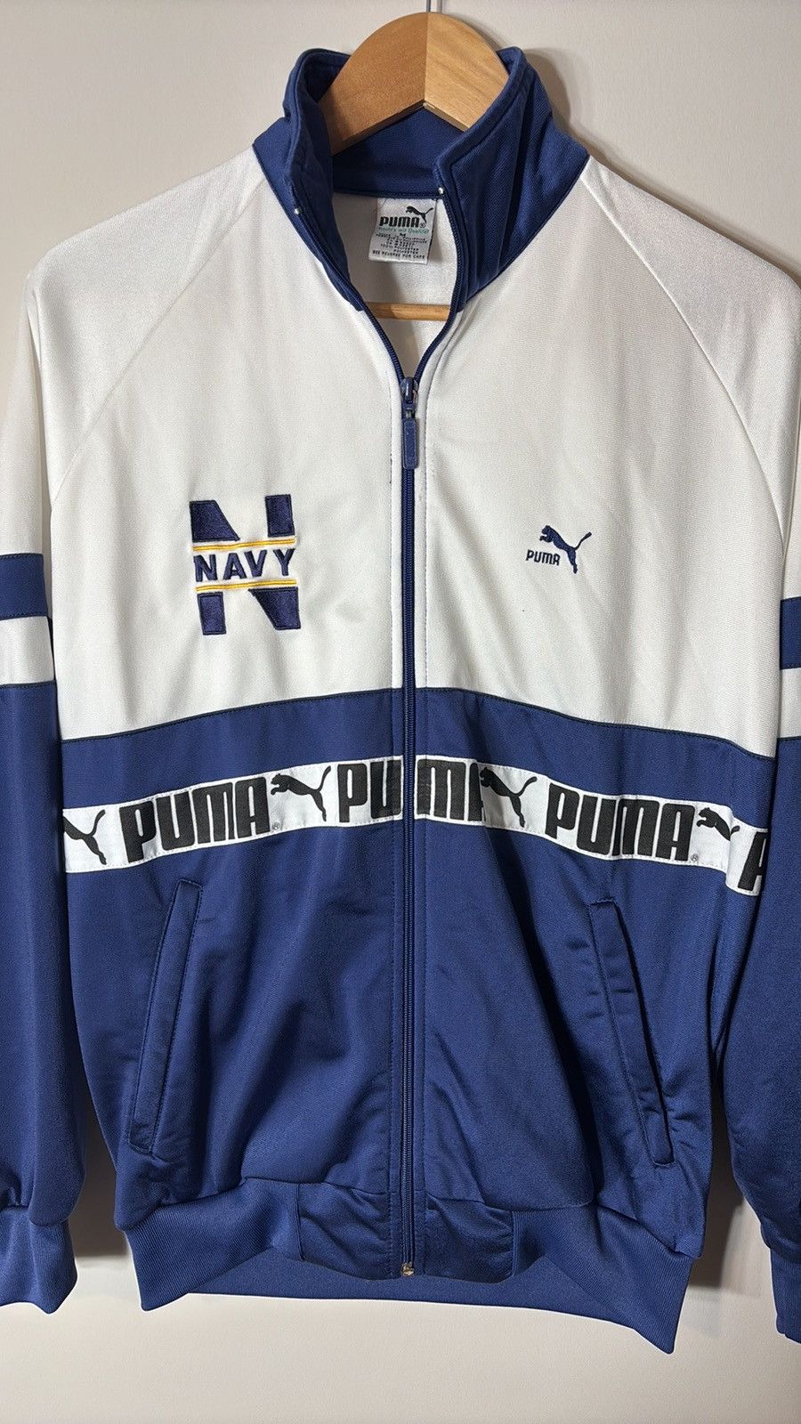 Puma × Vintage Vintage Puma Navy Midshipmen Jacket Size US M / EU 48-50 / 2 - 2 Thumbnail