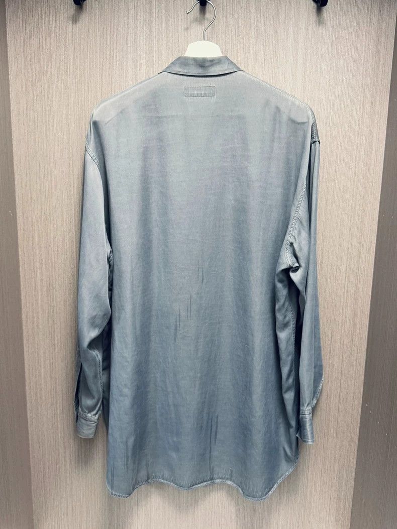 Yohji Yamamoto Yohji Yamamoto size os 87ss glacier blue silk shirt 2502-N Size US M / EU 48-50 / 2 - 2 Thumbnail