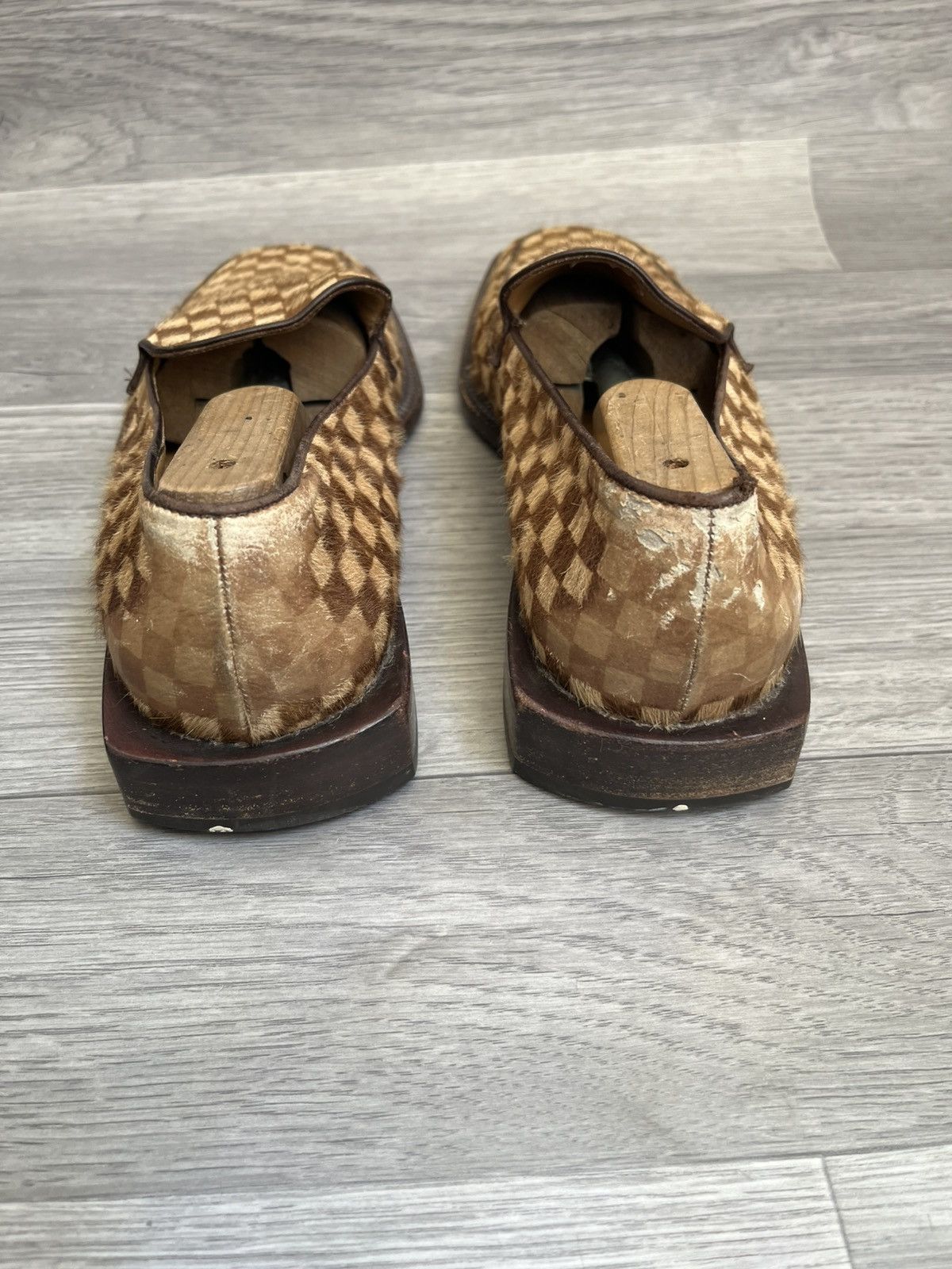 Louis Vuitton Louis vuitton damier pony hair draft square toe loafer Size US 9 / EU 42 - 6 Thumbnail