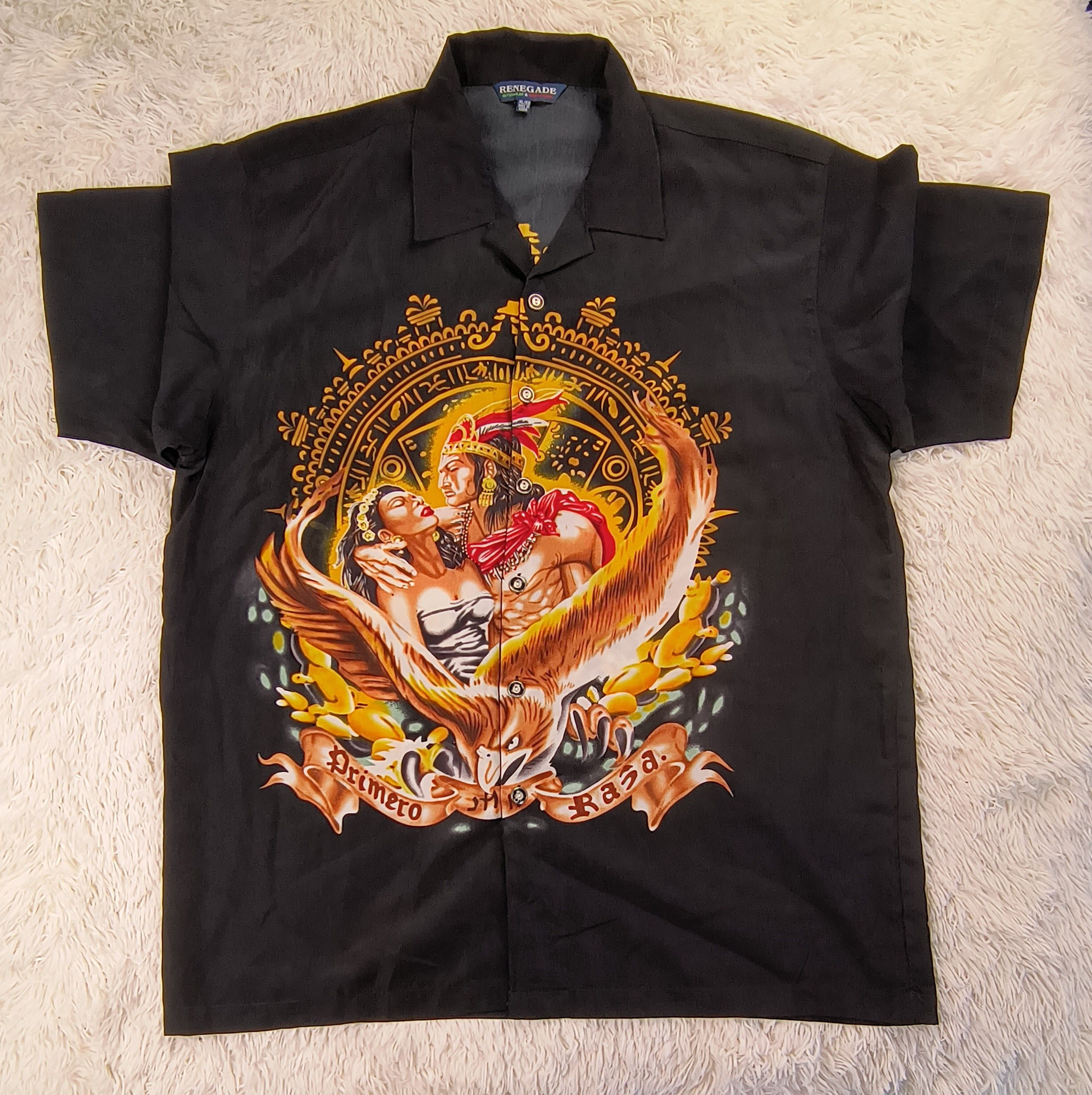 Vintage Popocatepetl and Iztaccihuatl 90s button up shirt