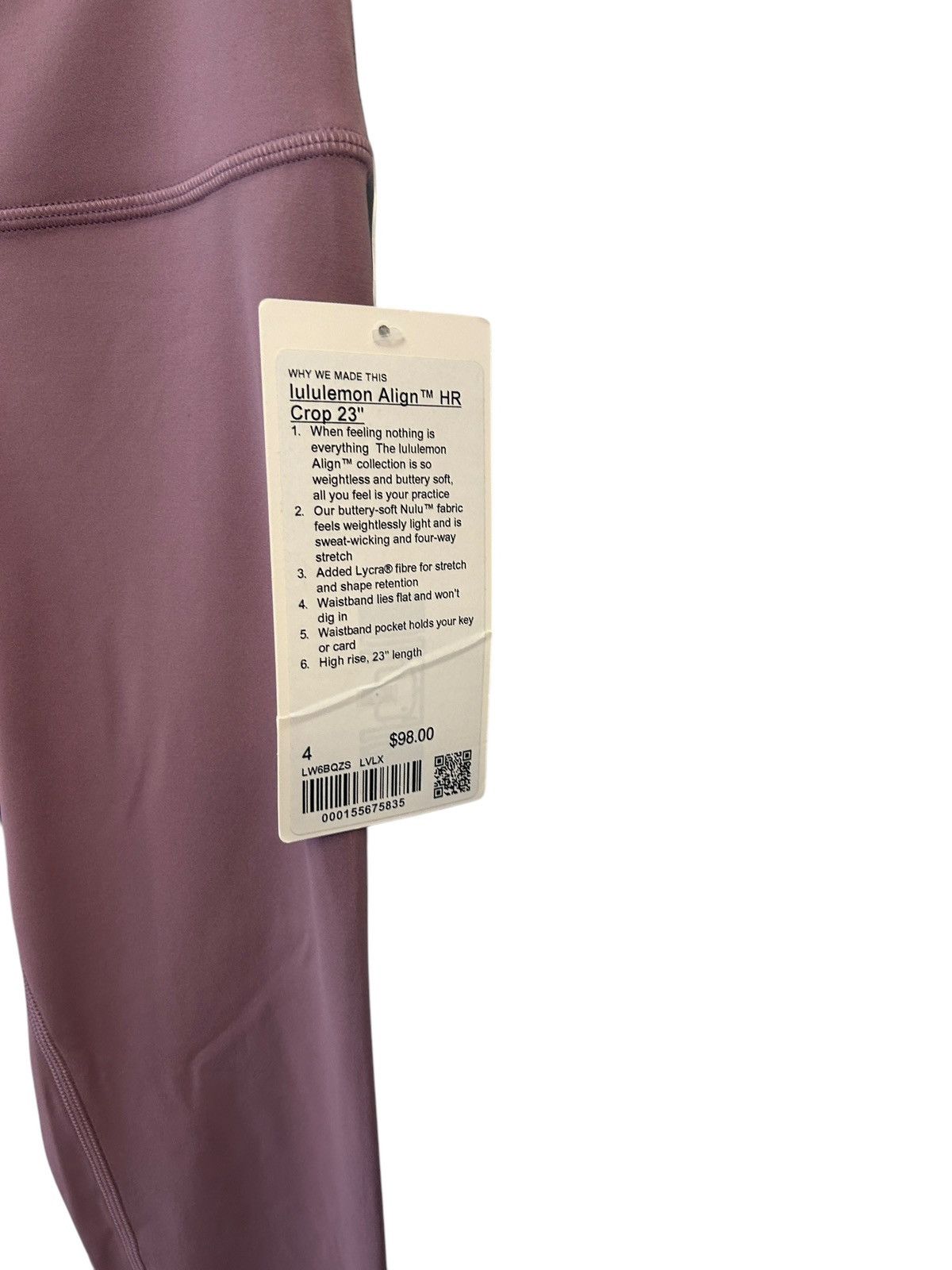 Lululemon lululemon Align High-Rise Crop 23" Size 4 Lavender Lux Size 27" / US 4 / IT 40 - 8 Thumbnail