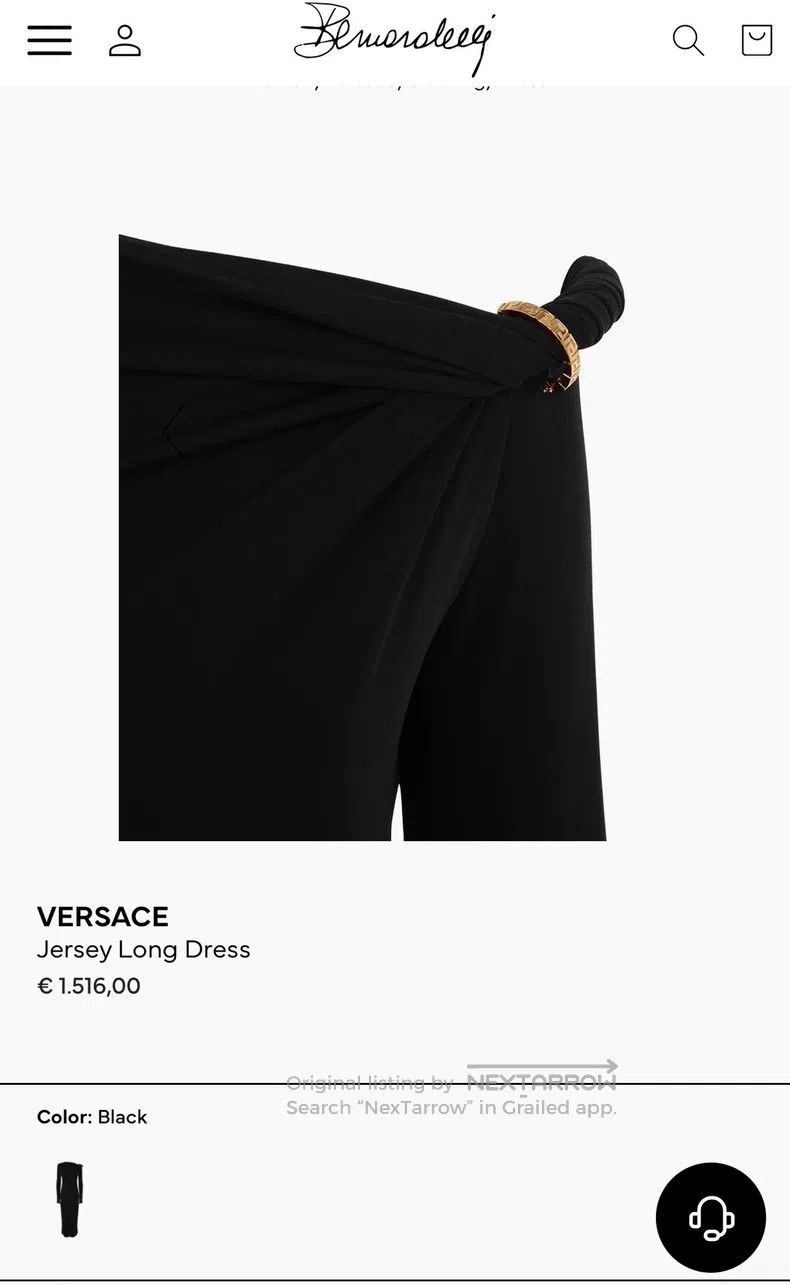 Versace Versace Black slanted shoulder gold buckle dress Size XS / US 0-2 / IT 36-38 - 4 Thumbnail