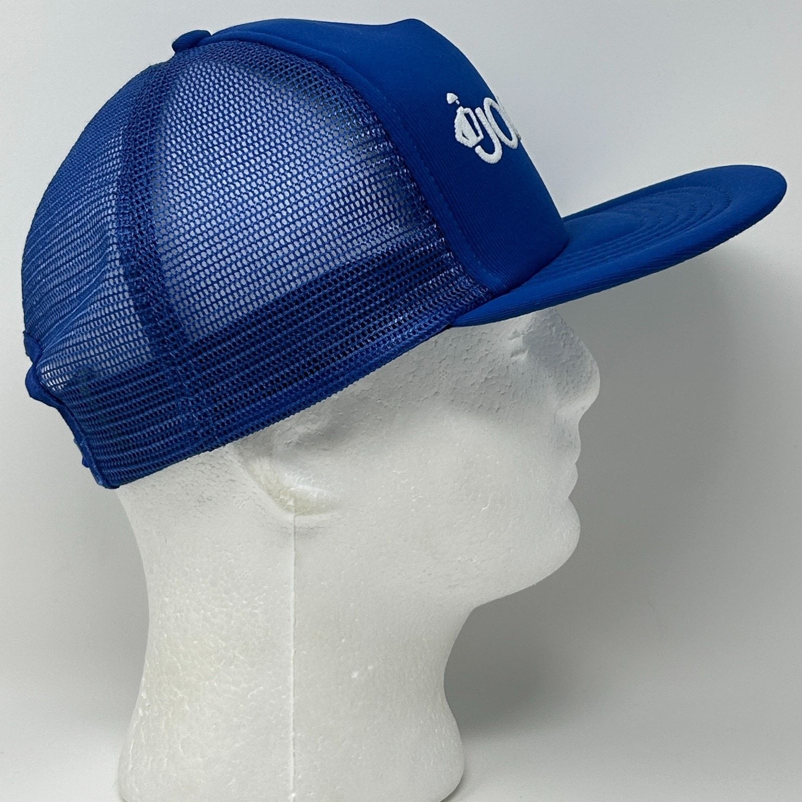 Vintage Vintage Jockey Brand Trucker Hat Cap Blue 80s Logo Mesh Size ONE SIZE - 8 Thumbnail