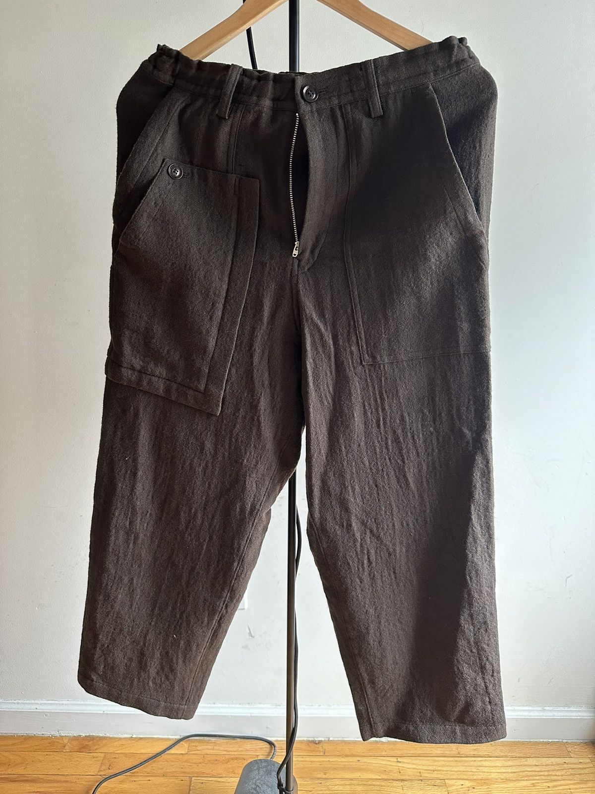image of YS For Men Yamamoto Pants in Brown, Men's (Size 26)