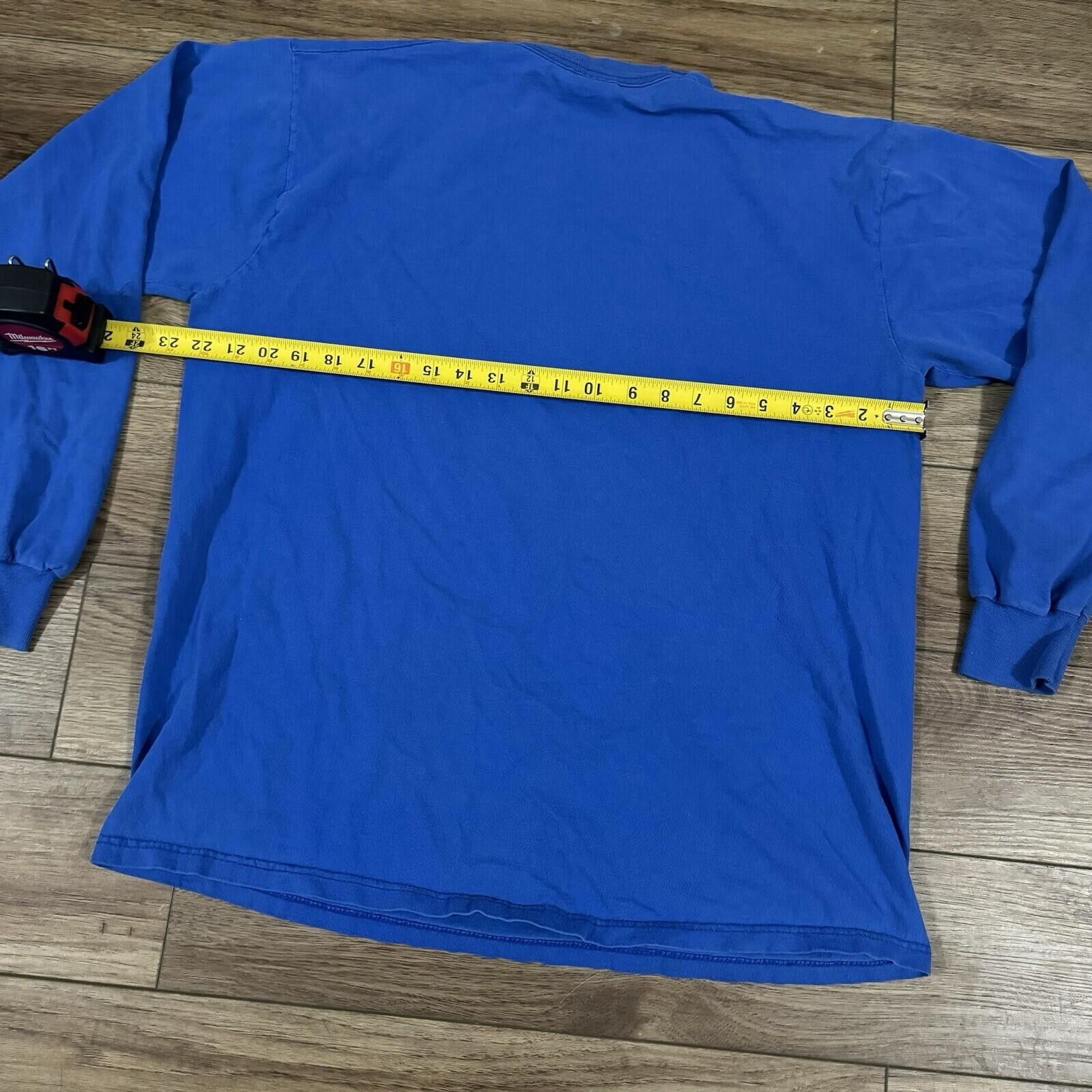 Pro Player Vintage 90s Pro Player Blue Long Sleeve Shirt Blank Y2K Size US XL / EU 56 / 4 - 4 Thumbnail