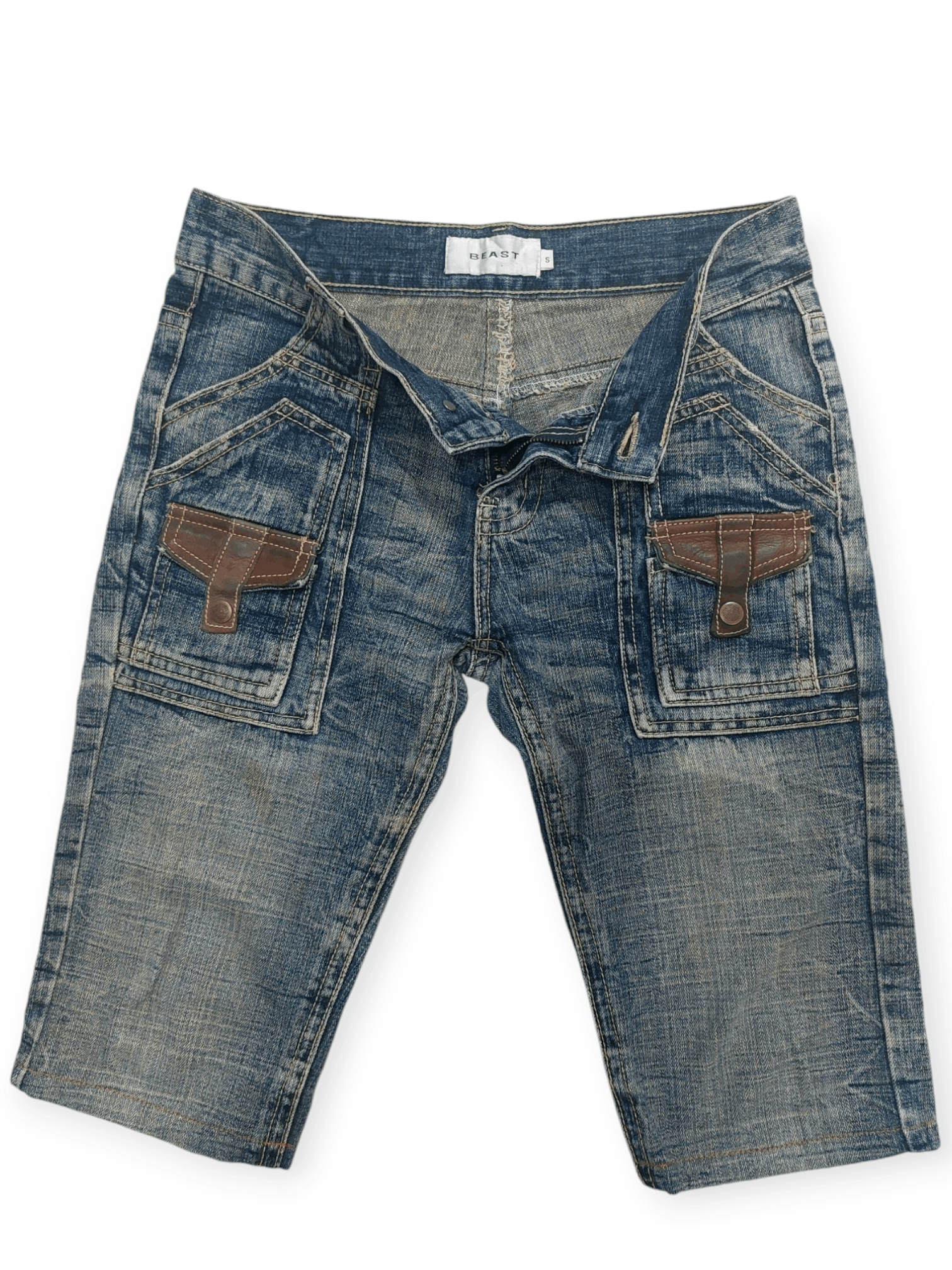 Japanese Brand Beast Leather Strip Multipocket Short Pant Size US 30 / EU 46 - 5 Thumbnail