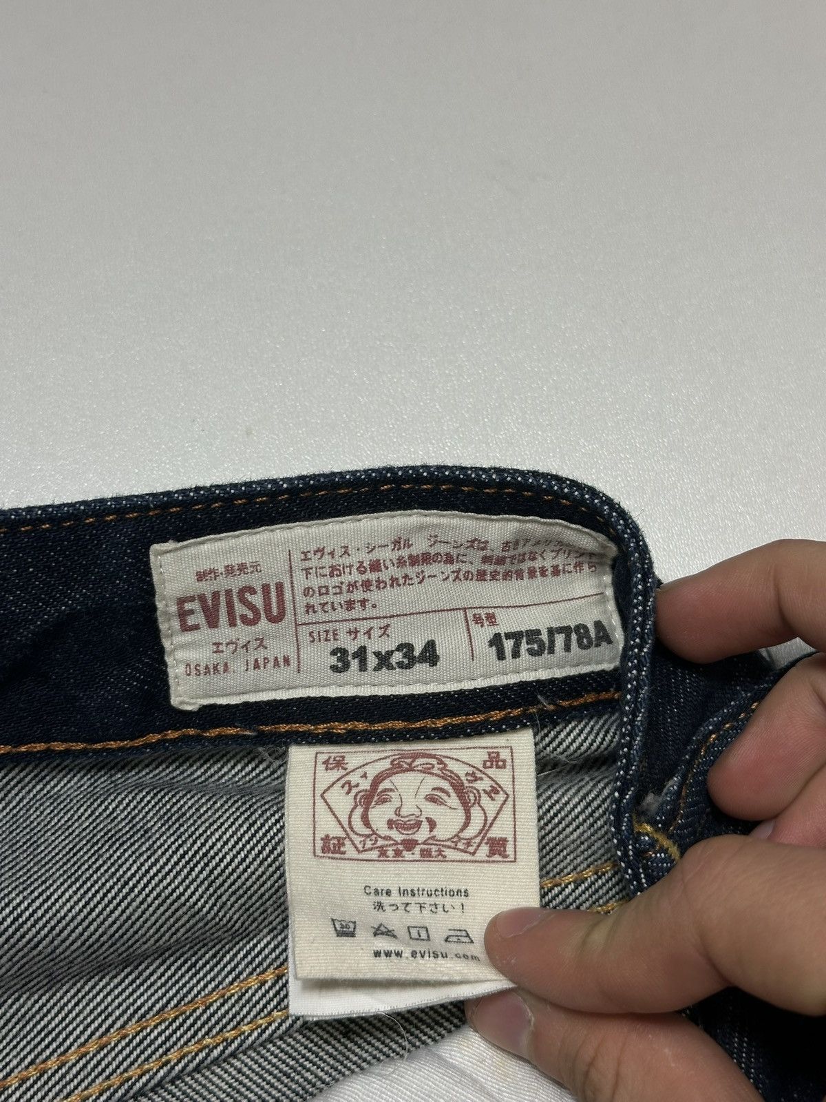 Evisu Vintage Evisu Big Daicock Face Slevedge Jeans Size US 31 - 14 Thumbnail
