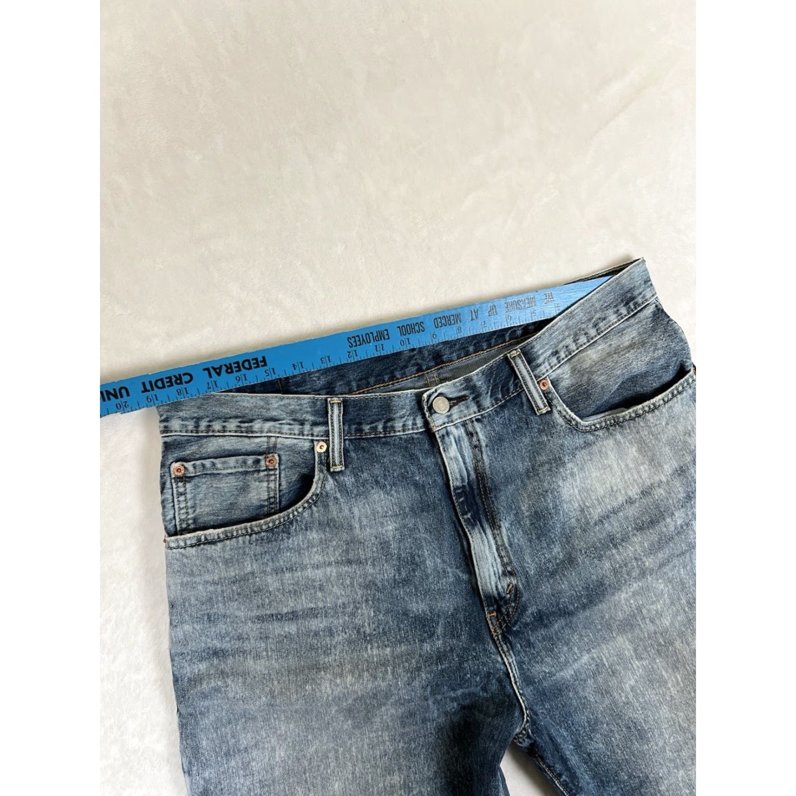 Levi's VINTAGE Levi's 569 Denim Shorts Jeans Regular Men 38 Blue 12" Inseam 90s Skate Stretch Pocket 5-Pocket High Rise Size US 38 / EU 54 - 2 Thumbnail