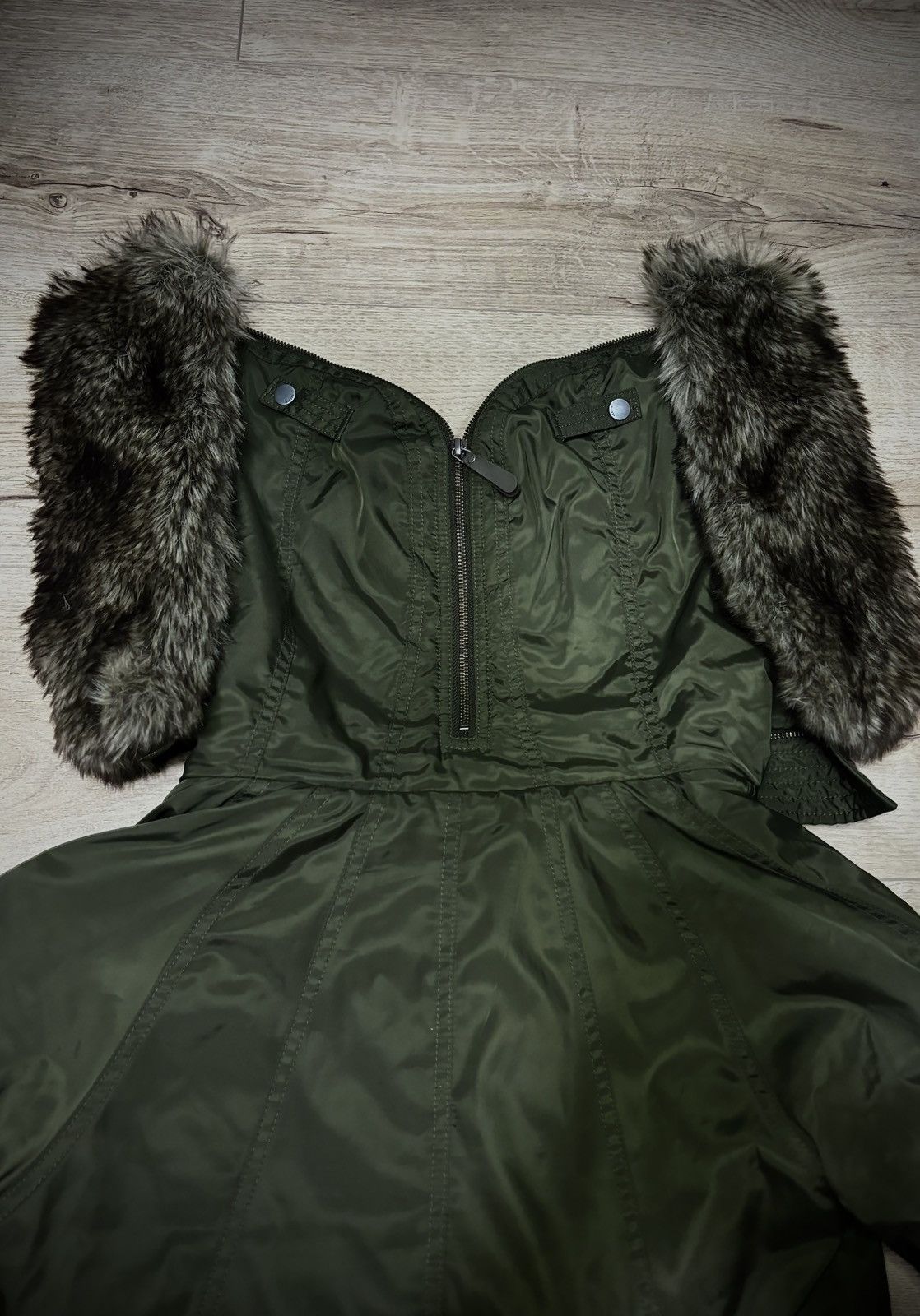 Diesel Diesel Female Bomber Jacket N-2B Trim Green Size S / US 4 / IT 40 - 4 Thumbnail