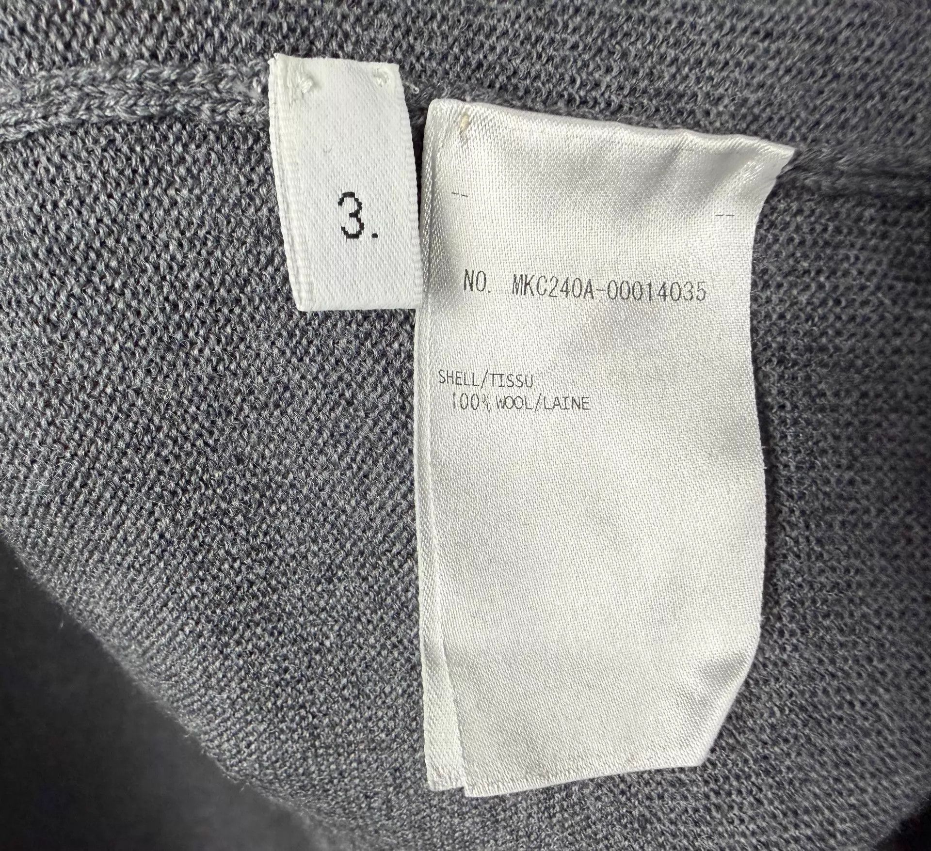 Thom Browne Thom Browne 4-Bar Wool Cardigan Dark Gray Size 3 Size US L / EU 52-54 / 3 - 5 Thumbnail
