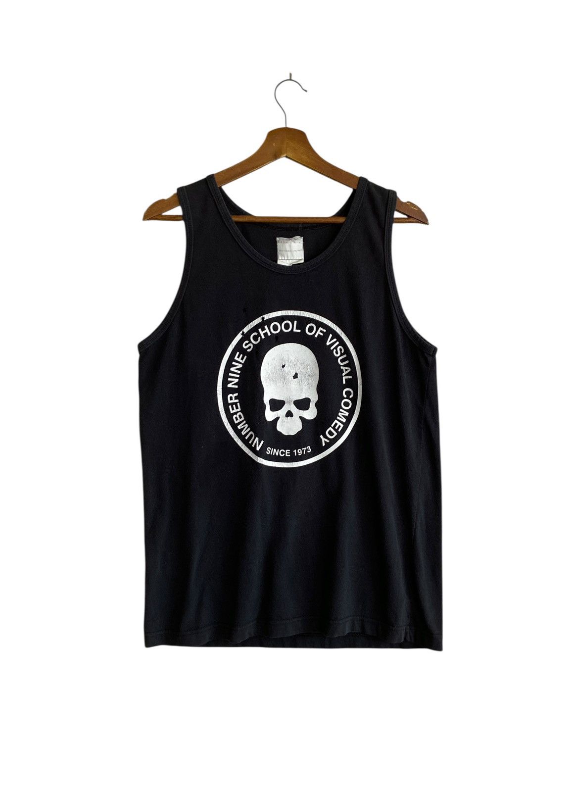 SS01 Vtg Number Nine School Visual Comedy Skull Sleeveless