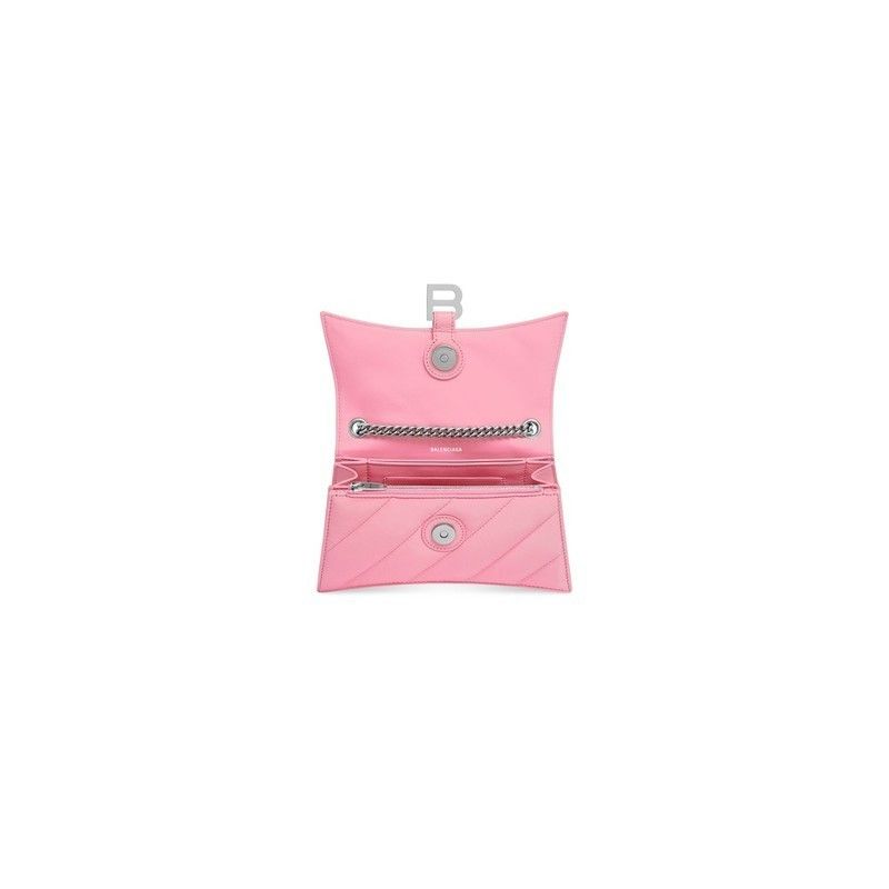 Balenciaga o1s1rm1124 Size: OS / Crush XS Chain Bag Quilted in Pink Size ONE SIZE - 3 Thumbnail