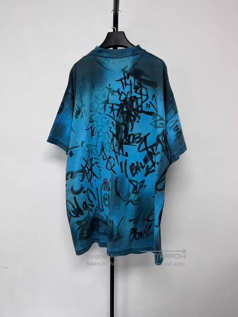 Balenciaga Balenciaga Letter Printed Round Neck Short Sleeve T-Shirt Size US XL / EU 56 / 4 - 2 Thumbnail