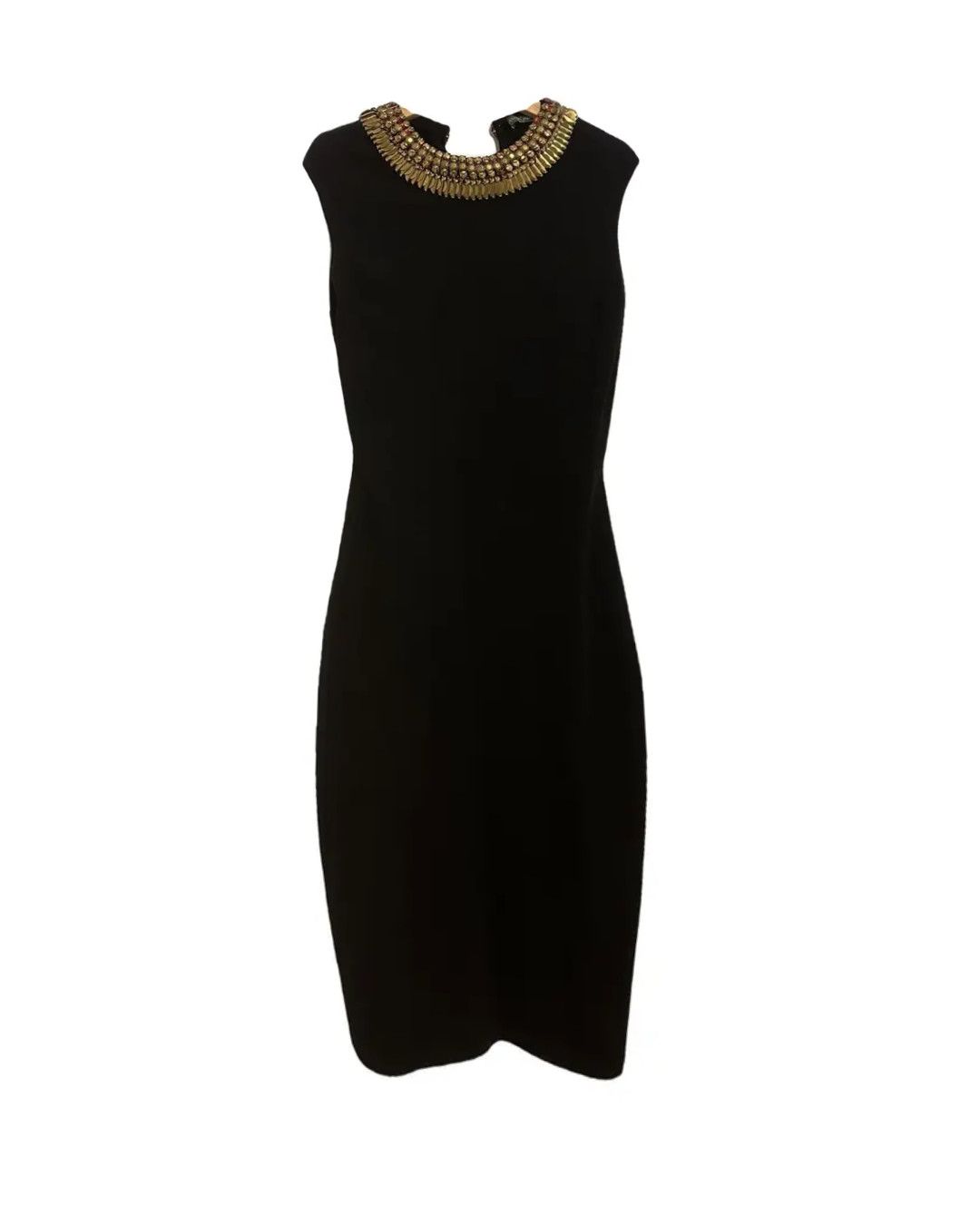 Alexander McQueen Alexander McQueen Beaded Collar Wool Gown, c. 2010s Size S / US 4 / IT 40 - 2 Thumbnail