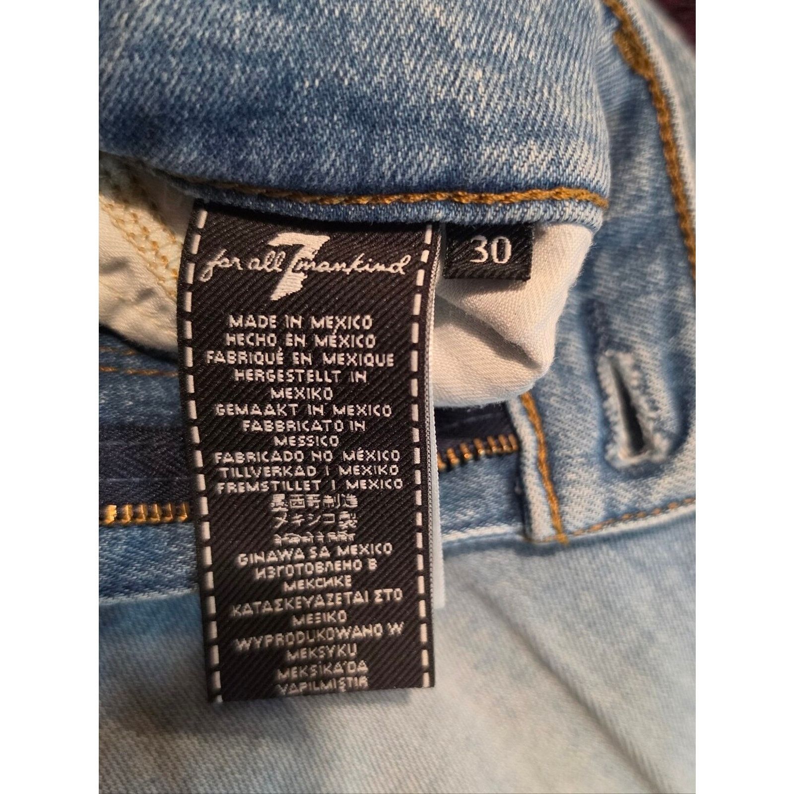 7 For All Mankind NWOT 7 For All Mankind The High Waist Ankle Skinny Jeans 30 Size 30" / US 8 / IT 44 - 9 Thumbnail