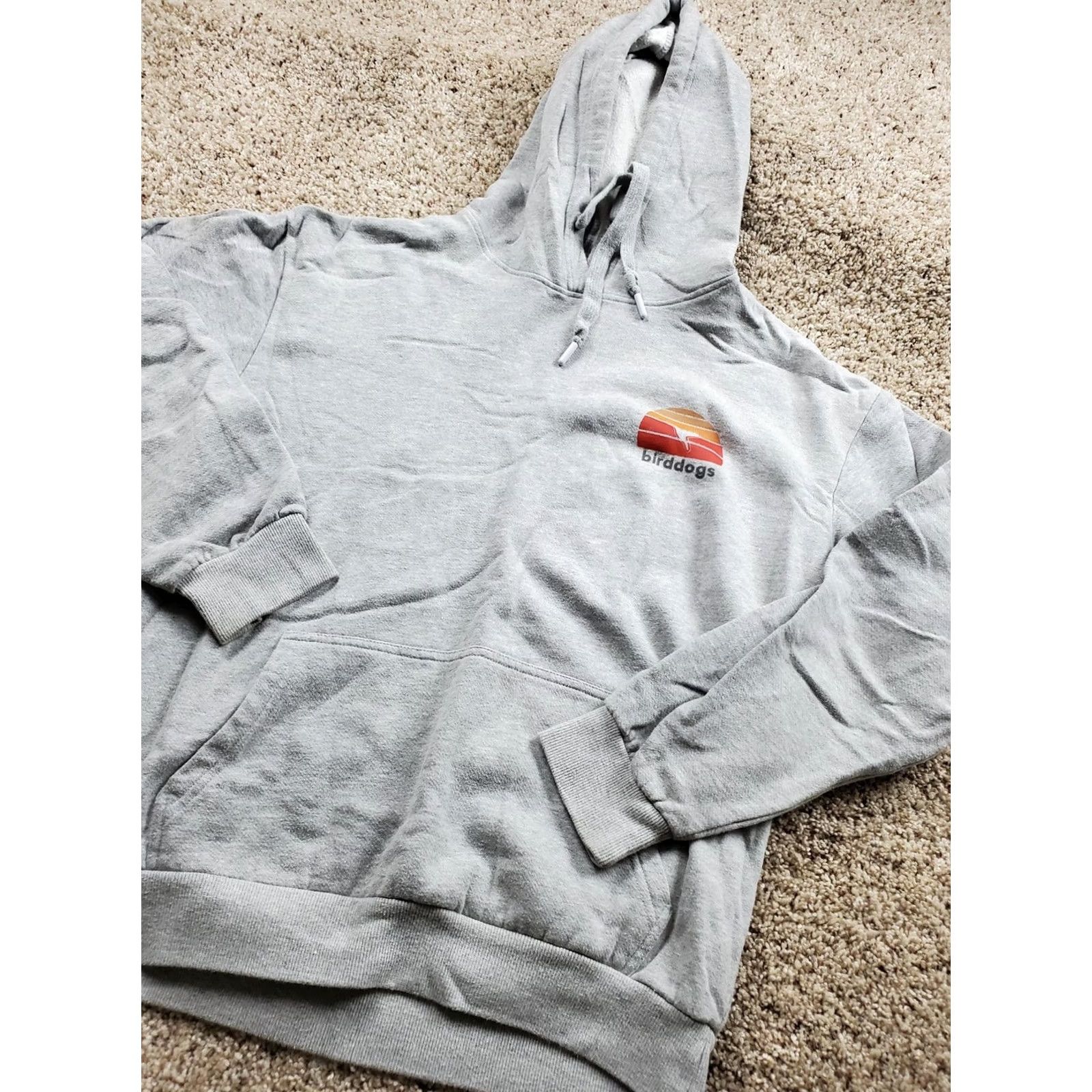 Logo 7 Birddogs Hoodie Mens Medium Gray Pullover Graphic Print Logo Back Print Sweatshirt Size US M / EU 48-50 / 2 - 3 Thumbnail